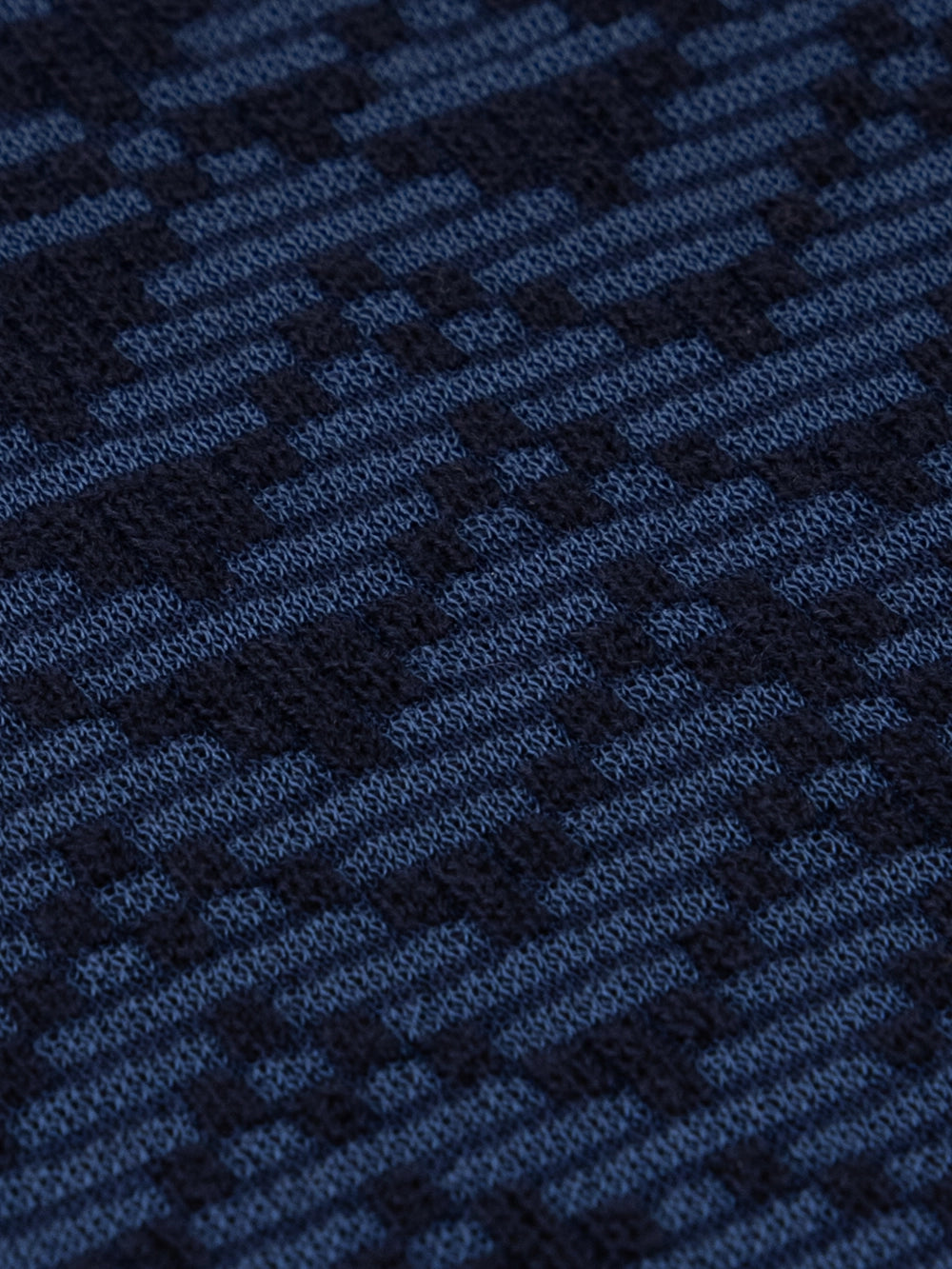 60% Wool 30% Silk 10% Cashmere Zip Polo - Dark Navy