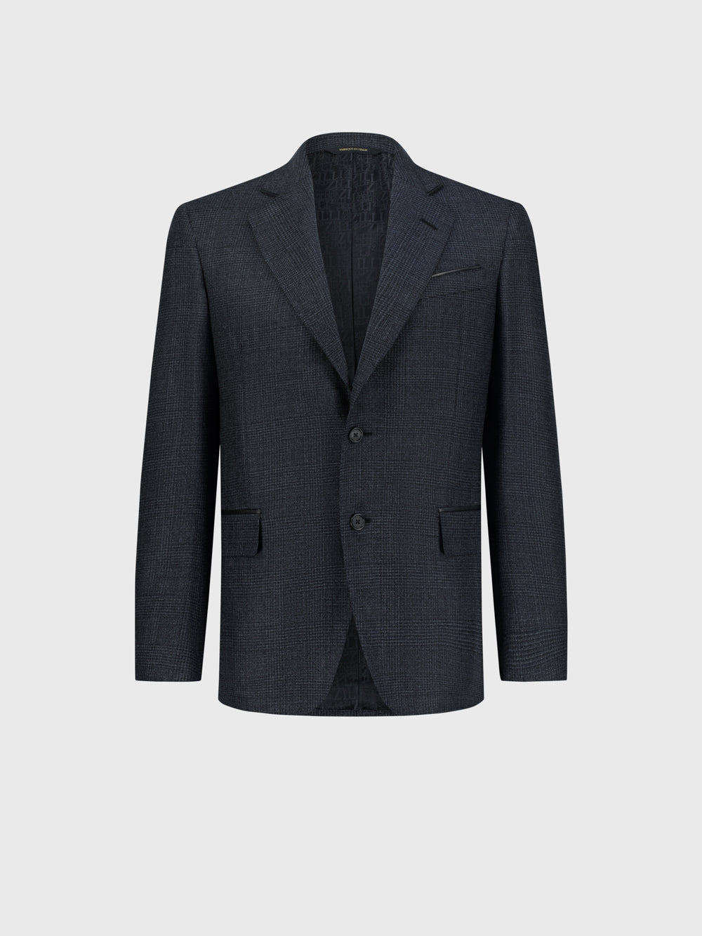 Wool Checked Blazer – Charcoal