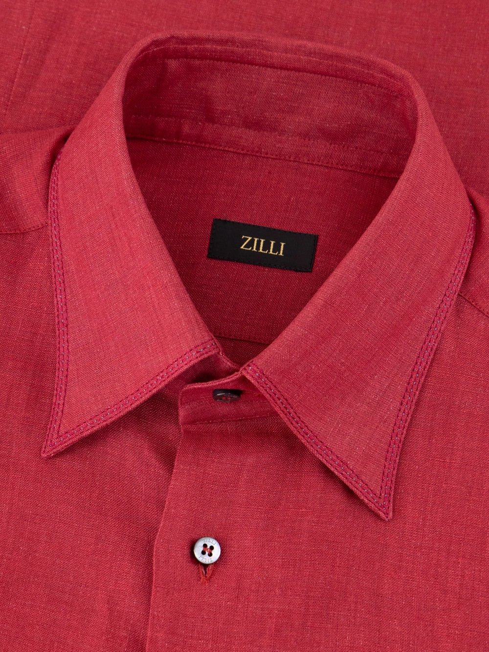 Linen Formal Shirt - Bordeaux