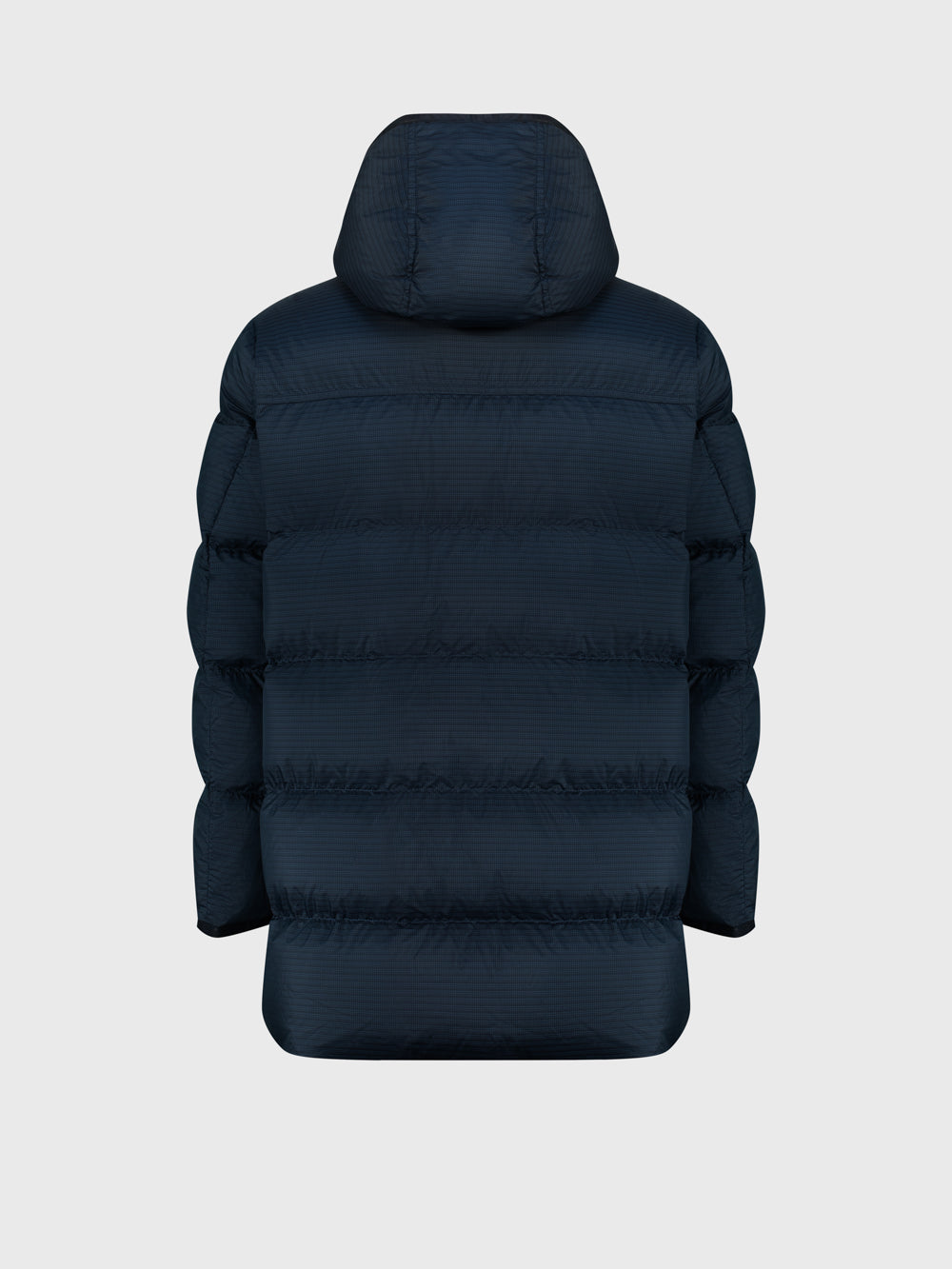 Puffer Jacket with Hood and Internal Drawcord - Dark Navy