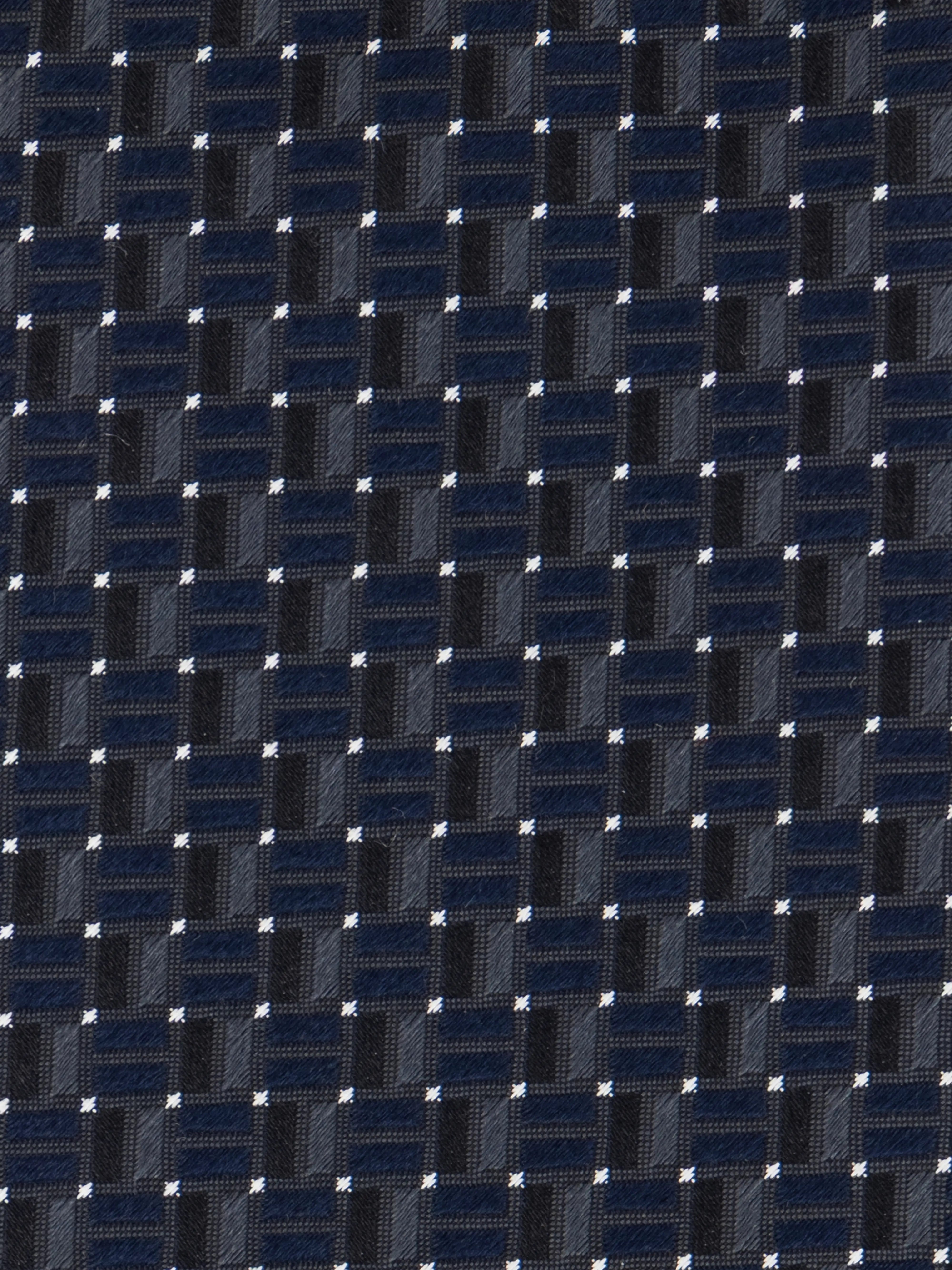 100% Silk Tie with Twill Weave and Micro-Dot Pattern - Charcoal