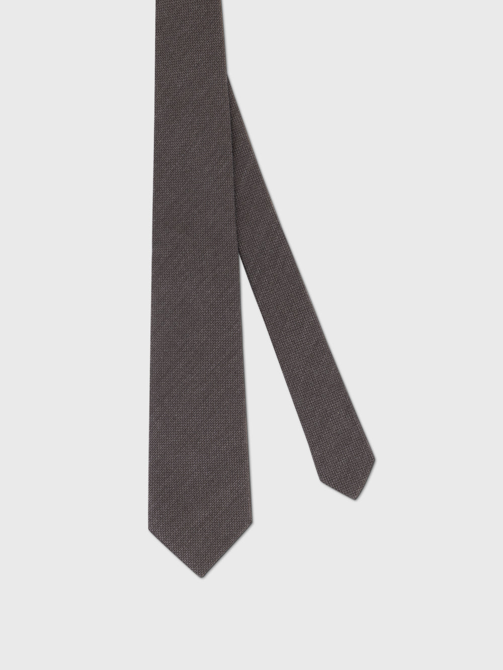 Wool-Silk Grenadine-Style Tie - Alpaca