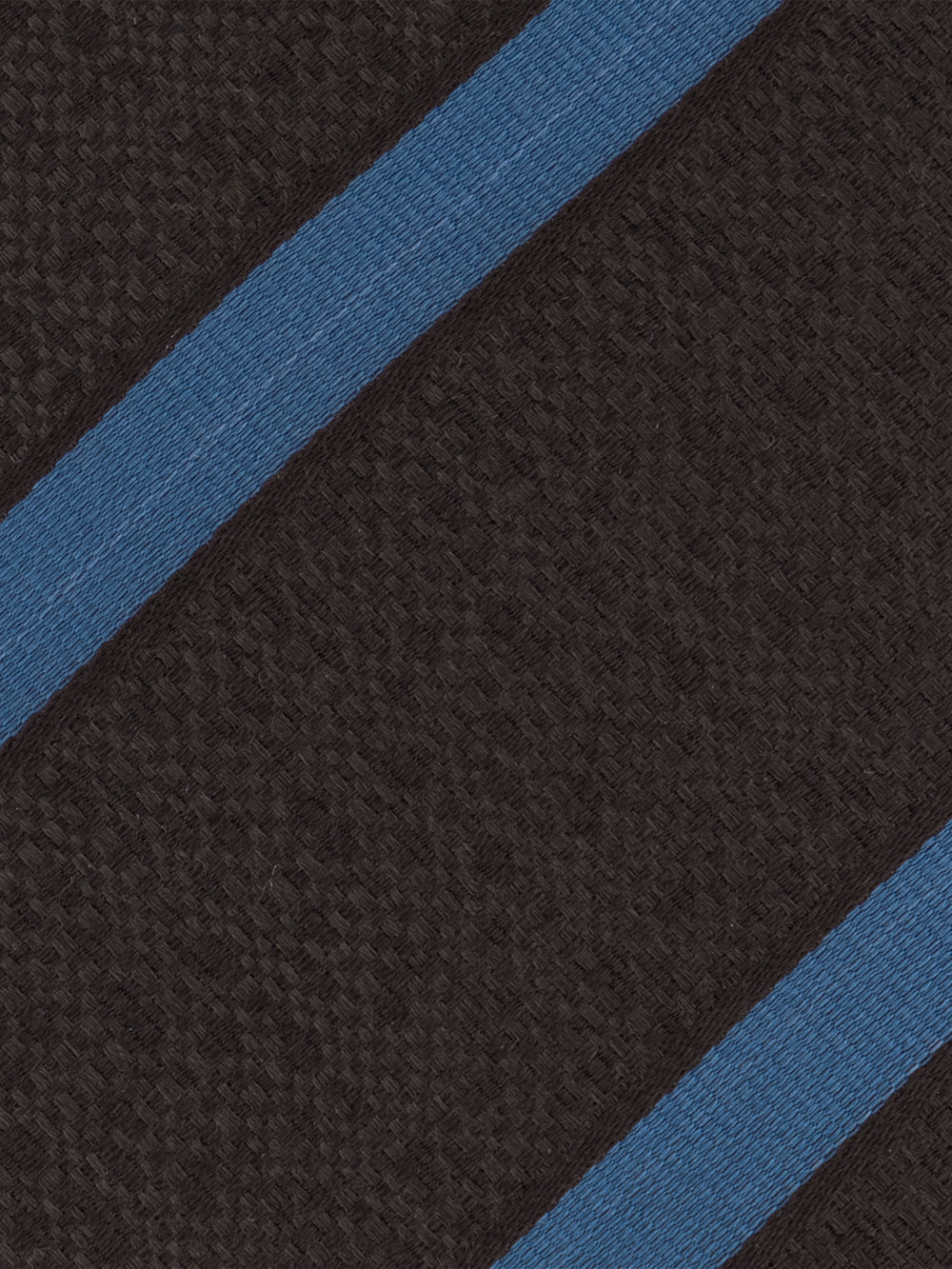 Silk Knitted Diagonal Stripe Tie - Chocolate
