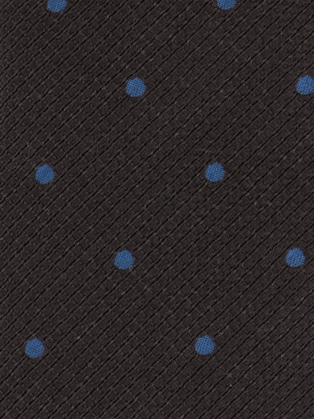 Silk-Cotton Pin Dot Tie - Chocolate