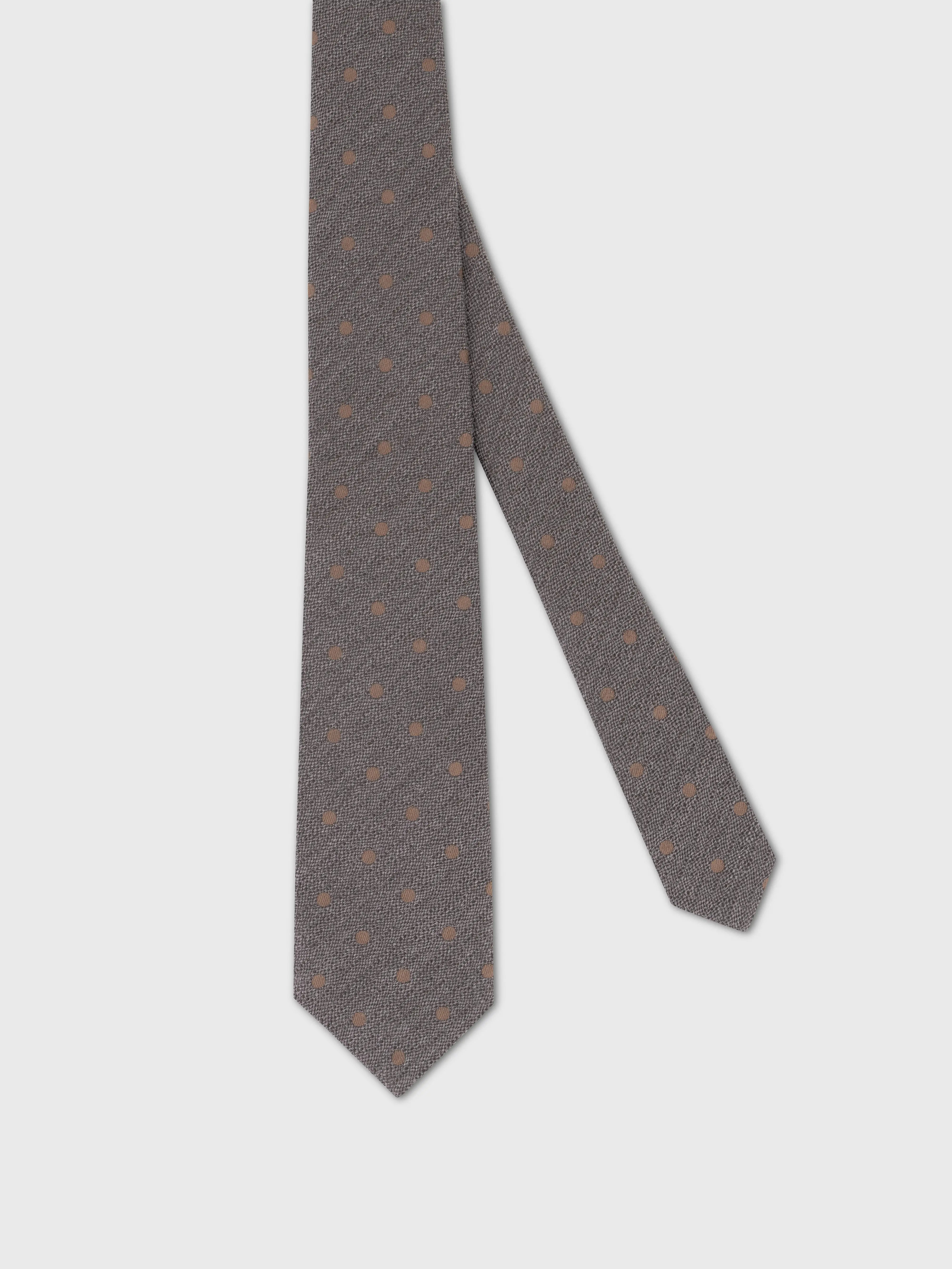 100% Silk Tie with Square and Blue Diamond Motif - Chocolate