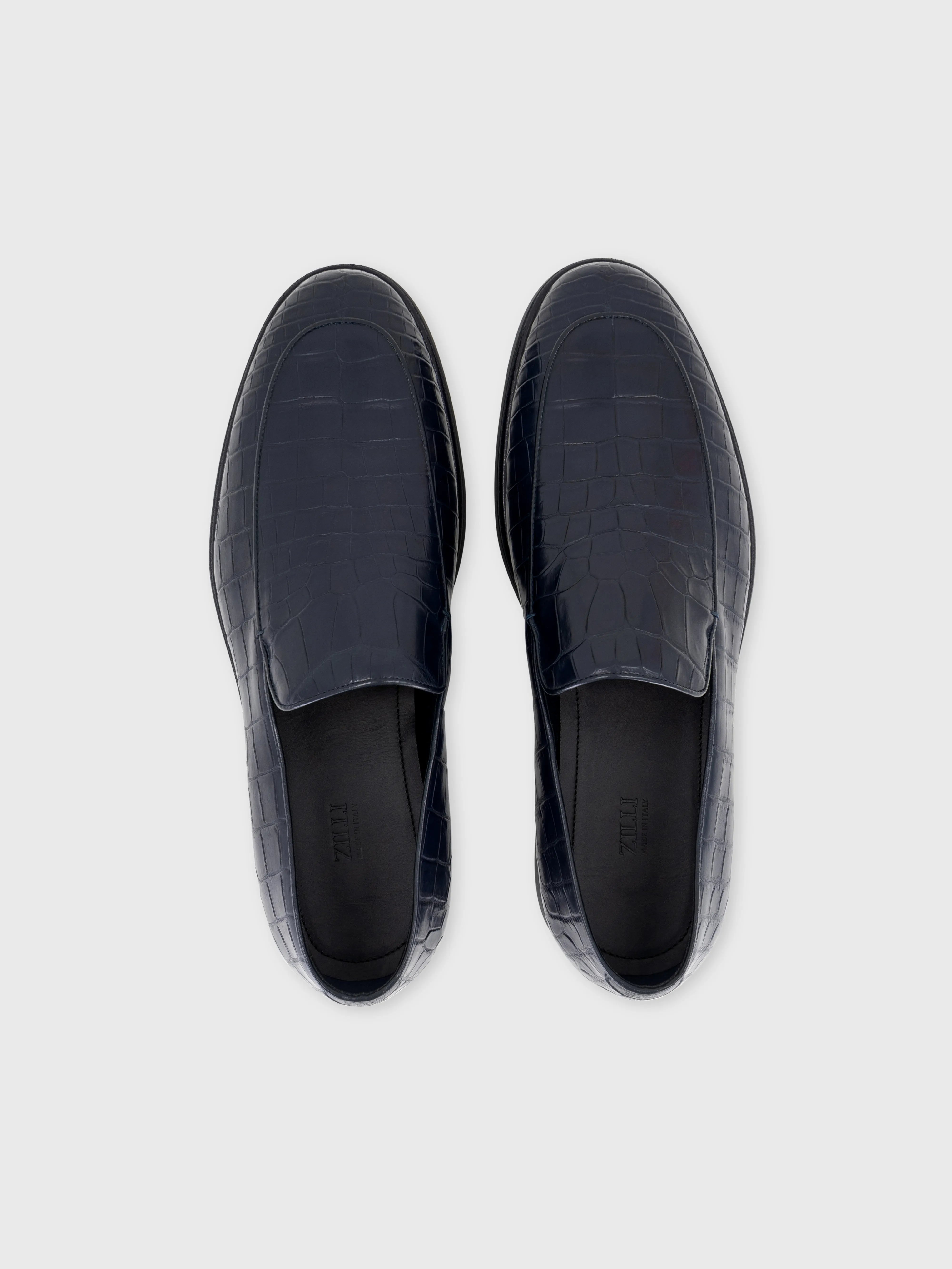 Формальные туфли из кожи крокодила - темно-темноморский