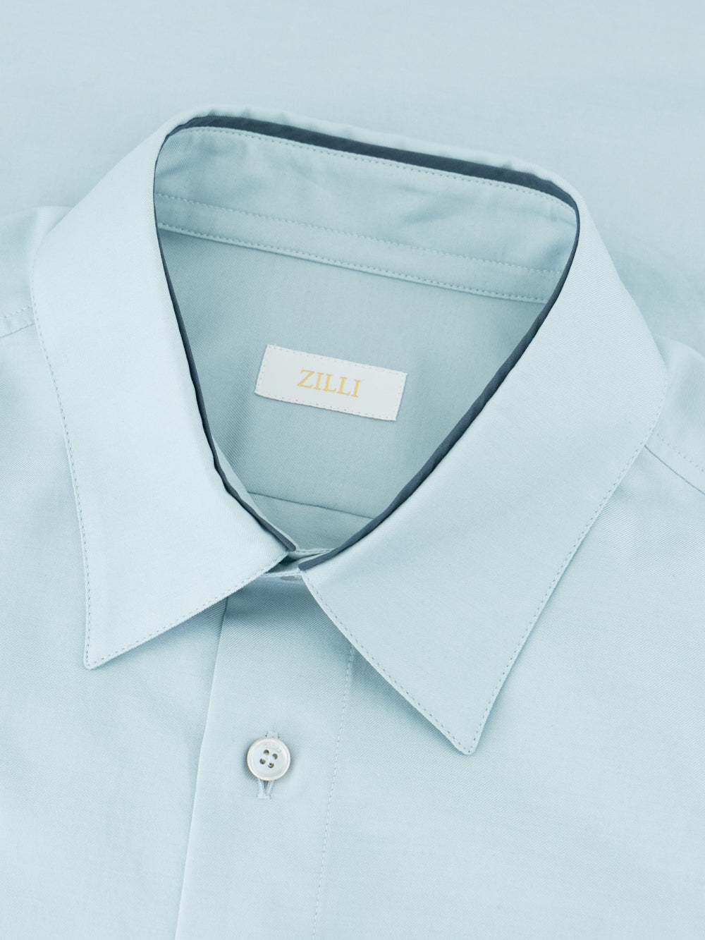 Piped Collar Casual Shirt - Aqua