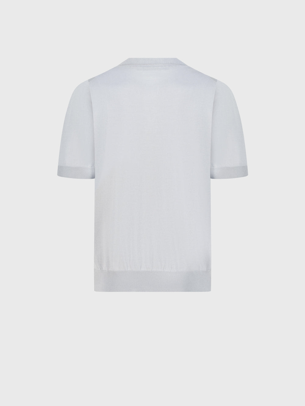 Cotton & Silk Polo with Lambskin Details