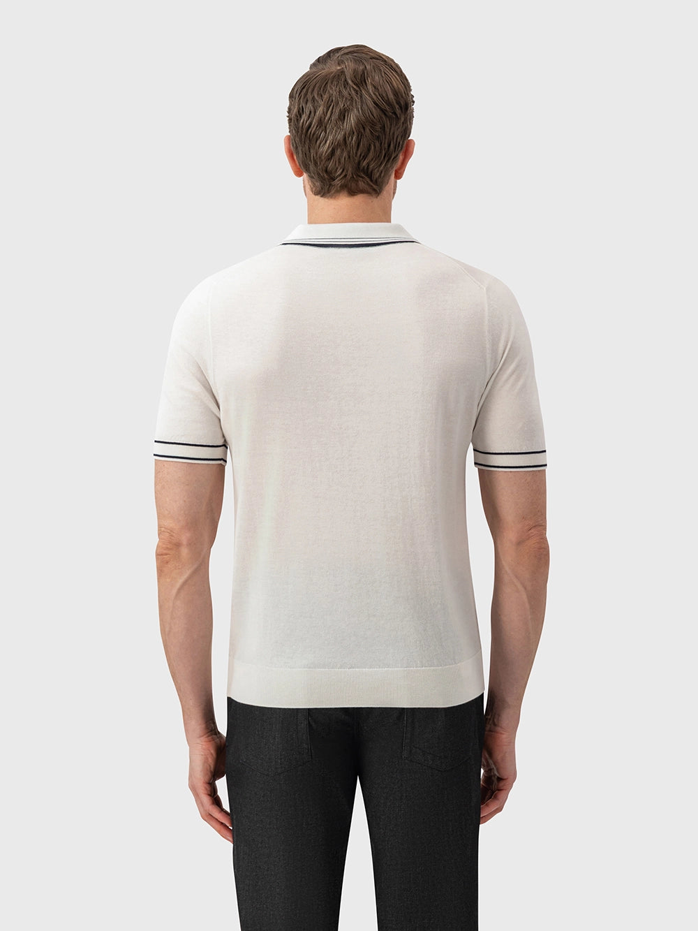 Cotton & Silk Polo with Lion Embroidery