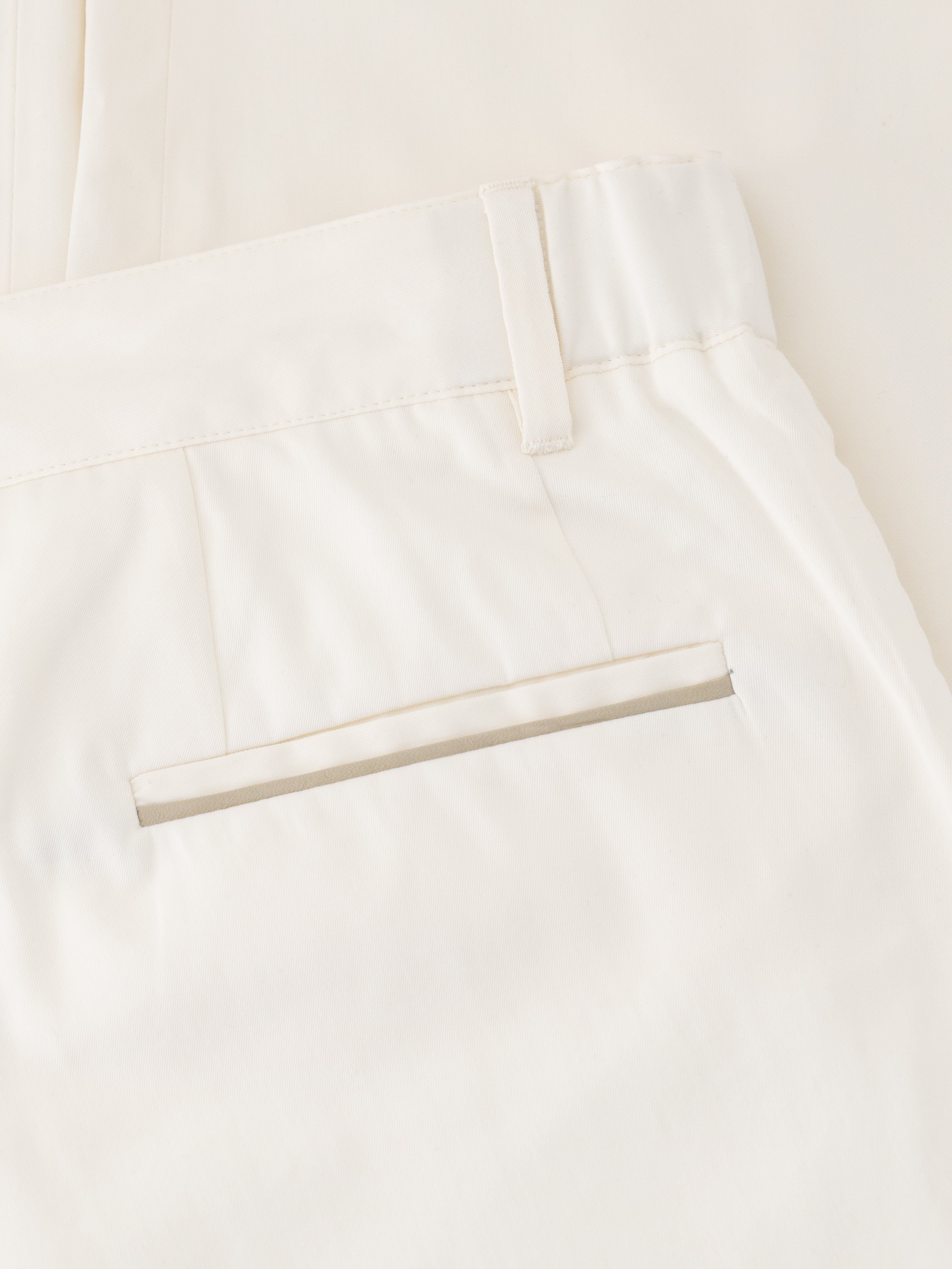 Slim Fit Cotton & Silk Trousers