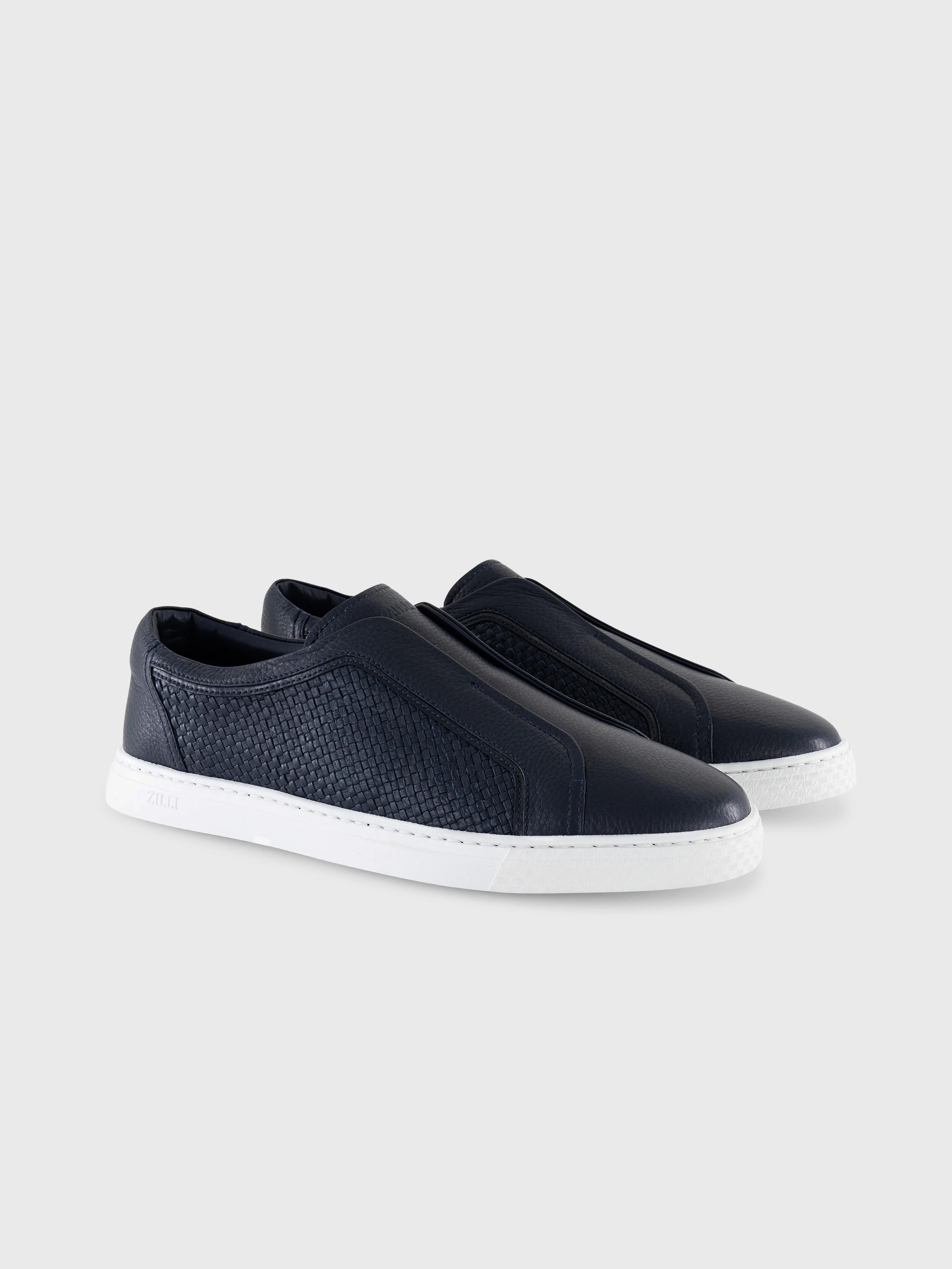 Laceless Slip On Deerskin Sneakers