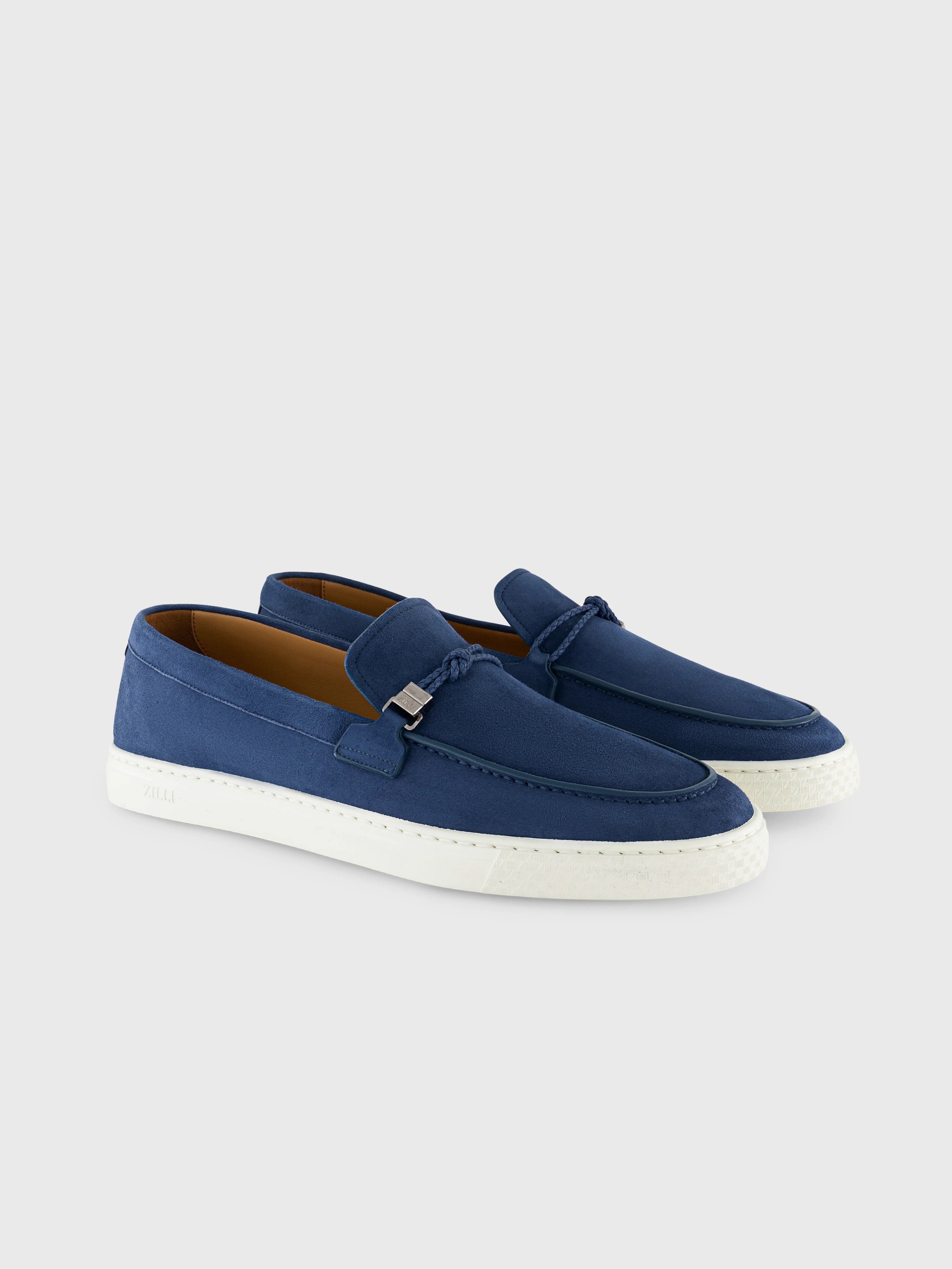 Suede Kidskin Slip-On Loafers