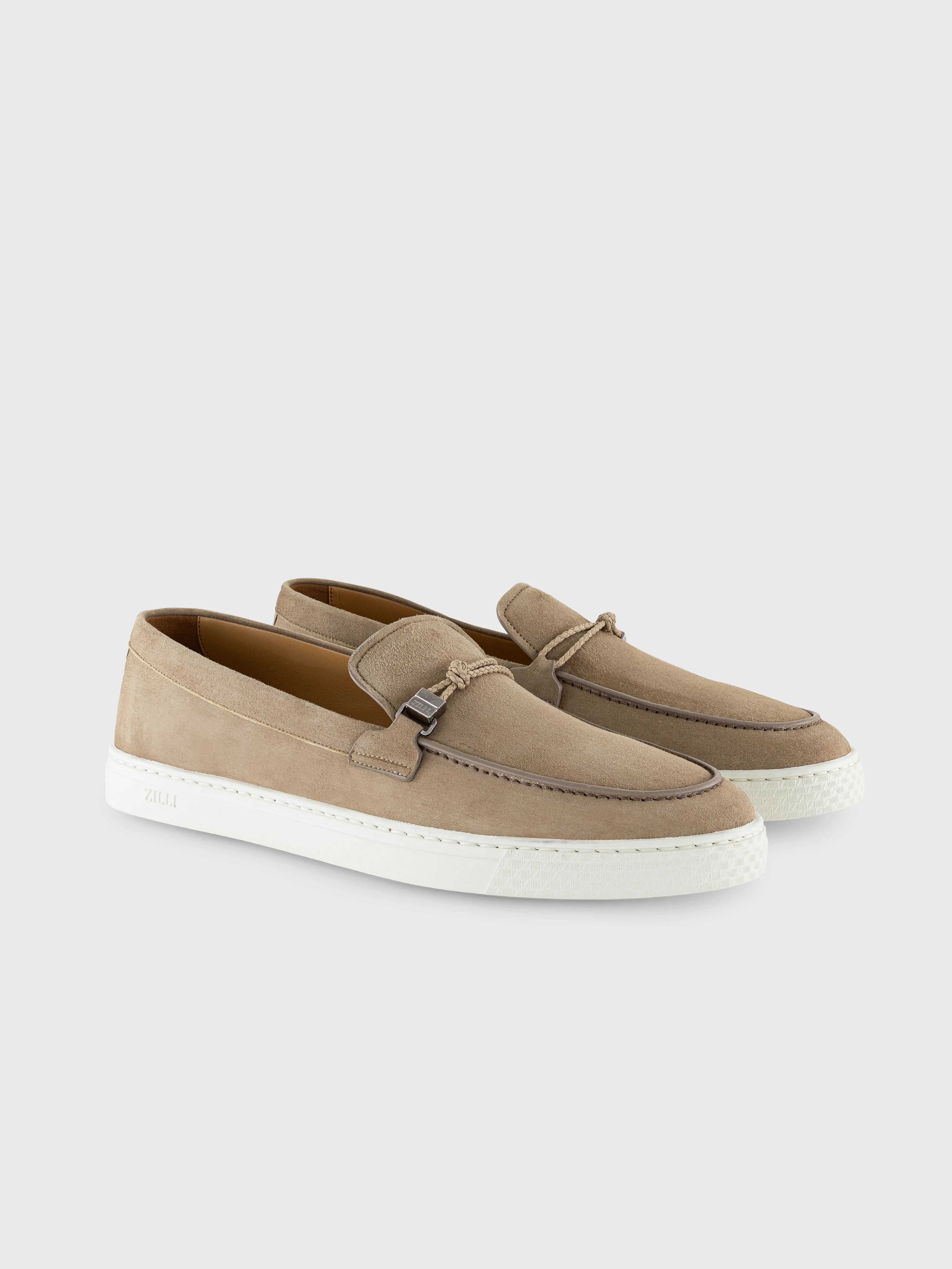 Suede Kidskin Slip-On Loafers
