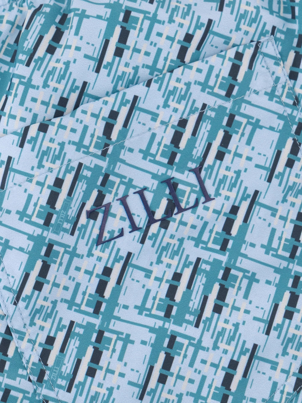 Плавки с абстрактным рисунком — металлический синий