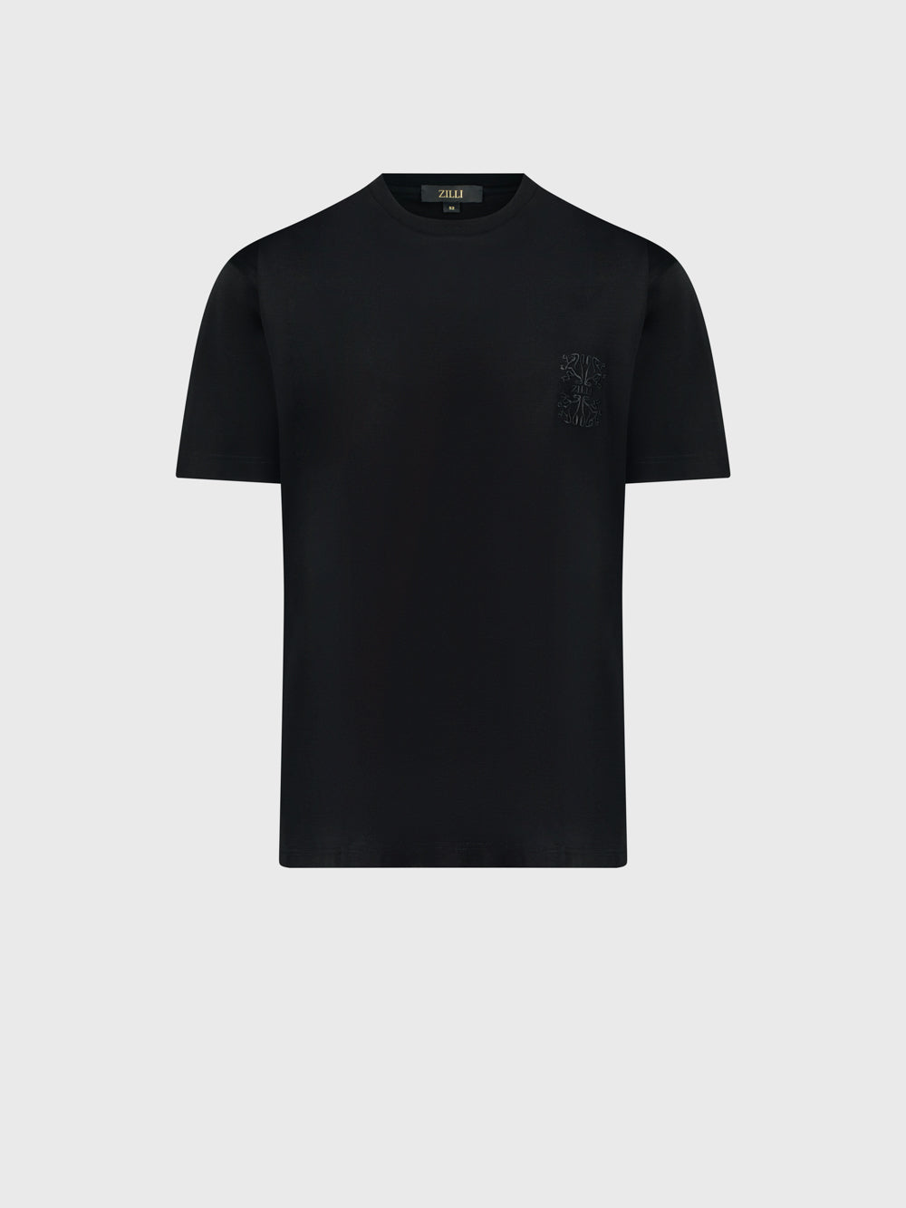 Футболка с круглым вырезом и принтом ZILLI — черная