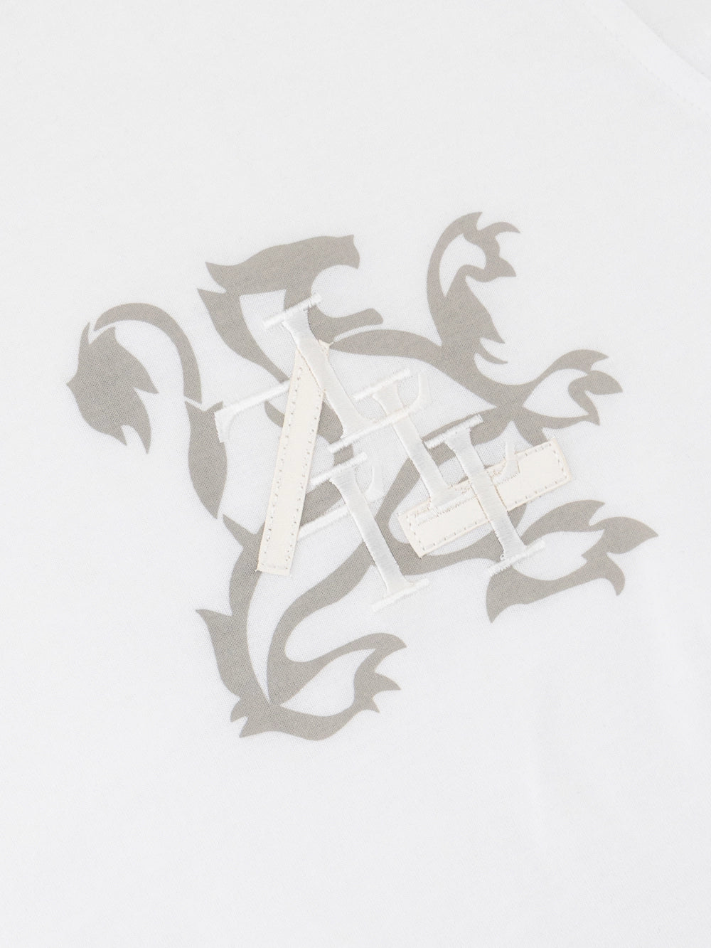 Футболка с круглым вырезом и кожаной нашивкой ZILLI — белая