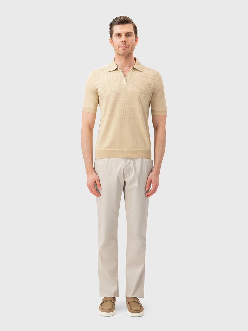 “Dusk” zipped polo shirt