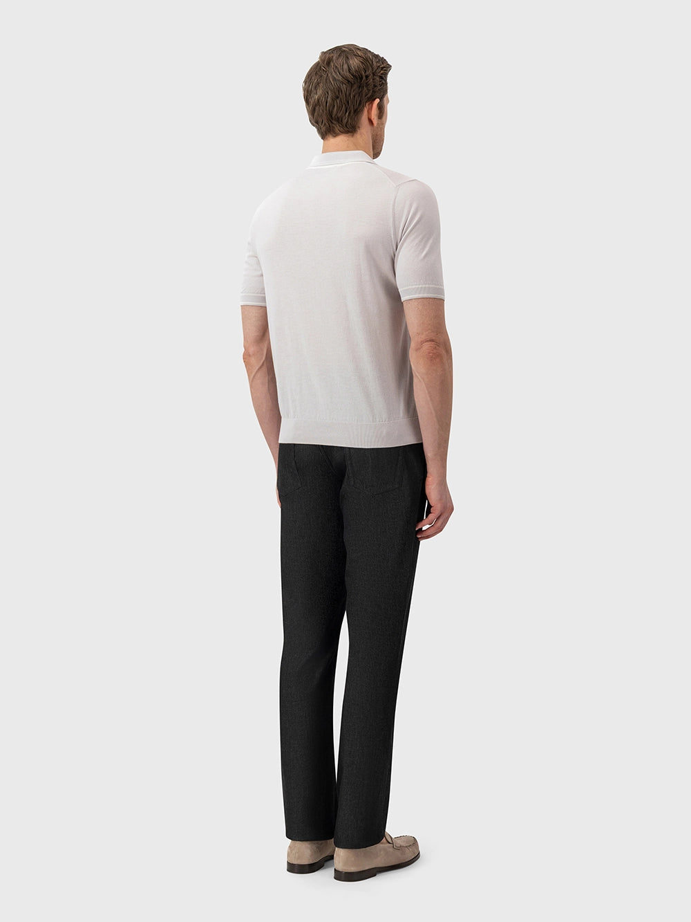 Cotton & Silk Polo with Lion Embroidery