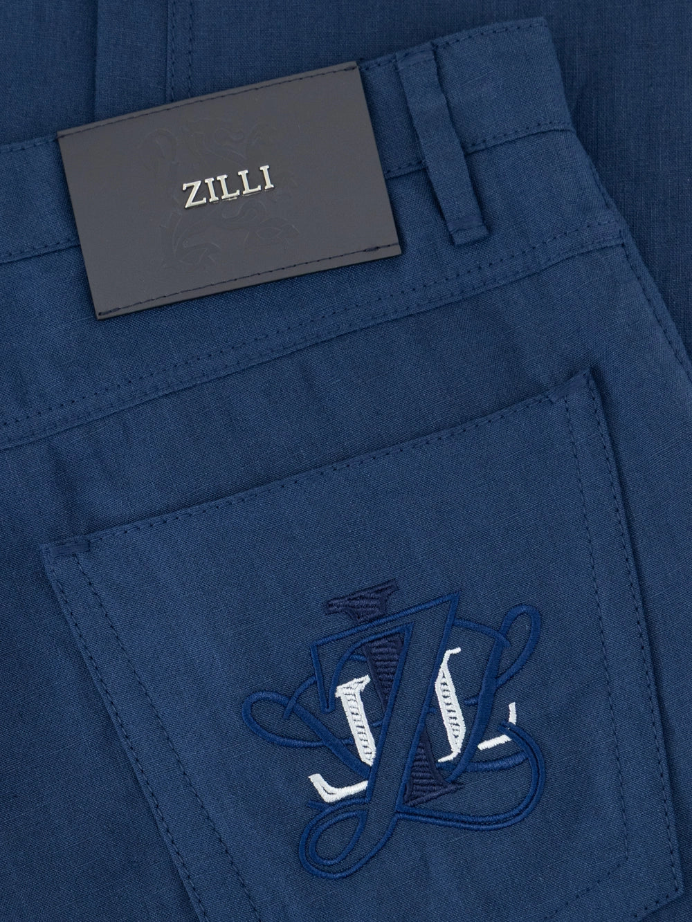 Slim Linen Trousers - Light Periwinkle