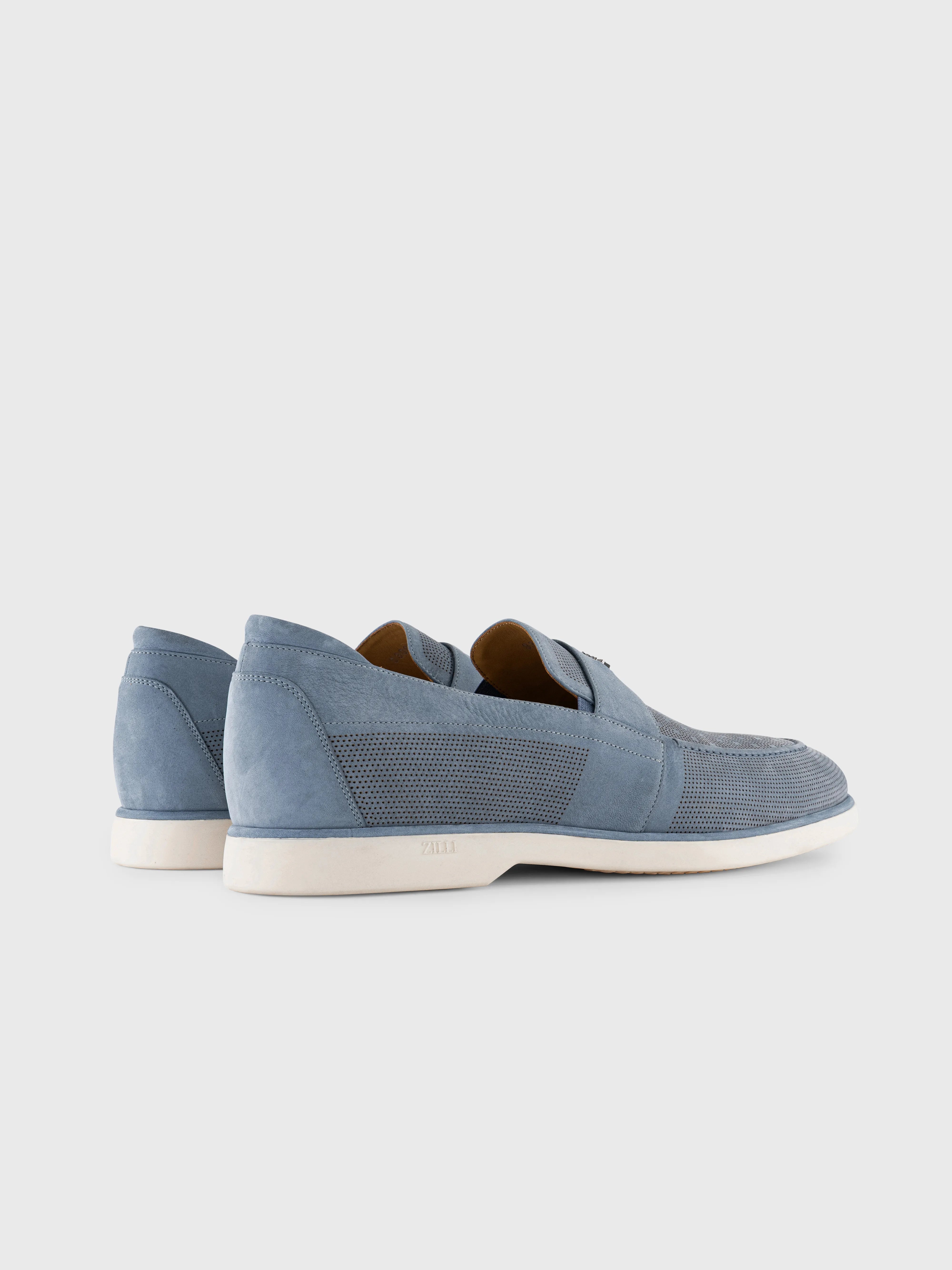 Grained Nubuck Slip-On Loafers