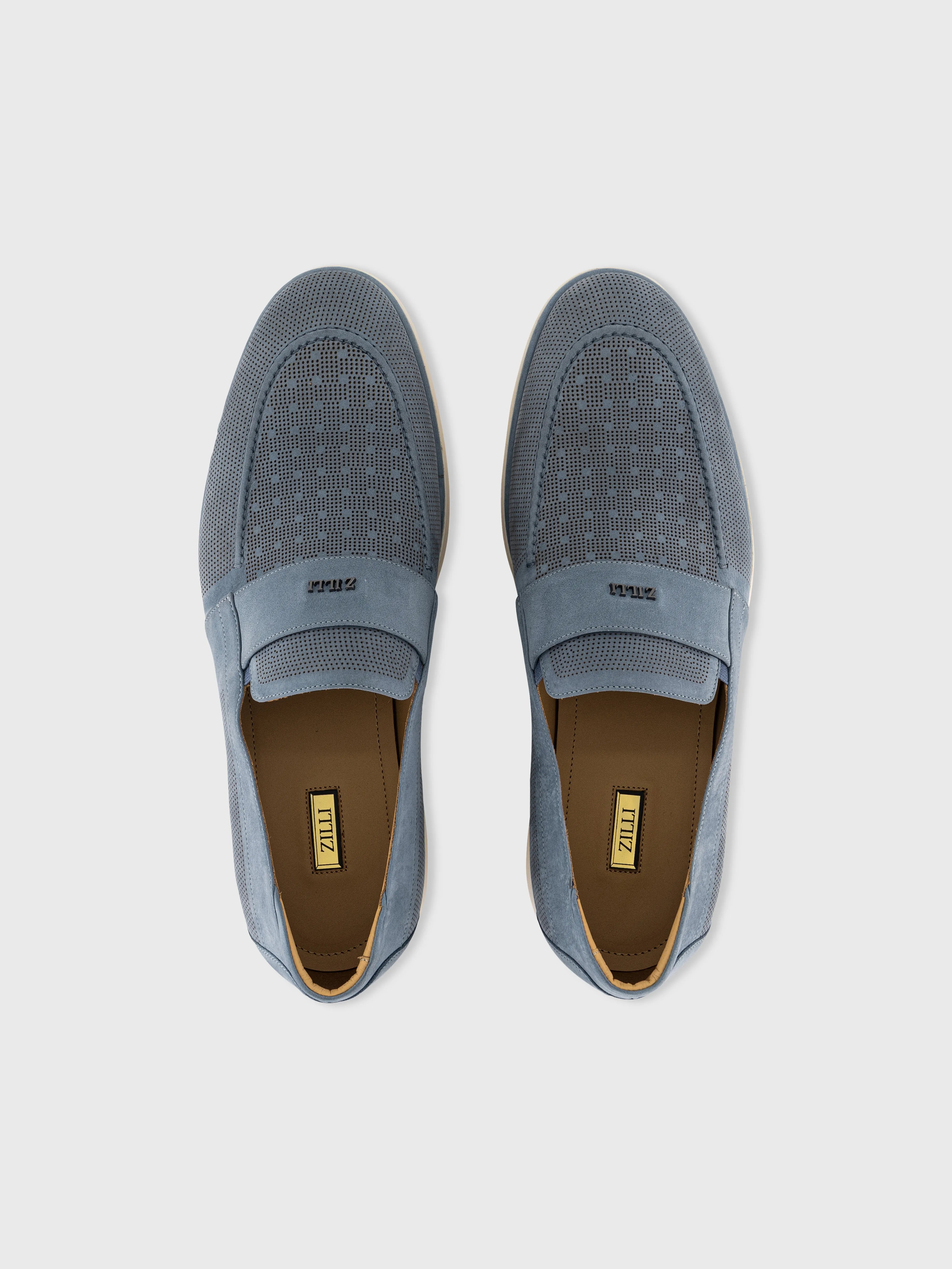 Grained Nubuck Slip-On Loafers