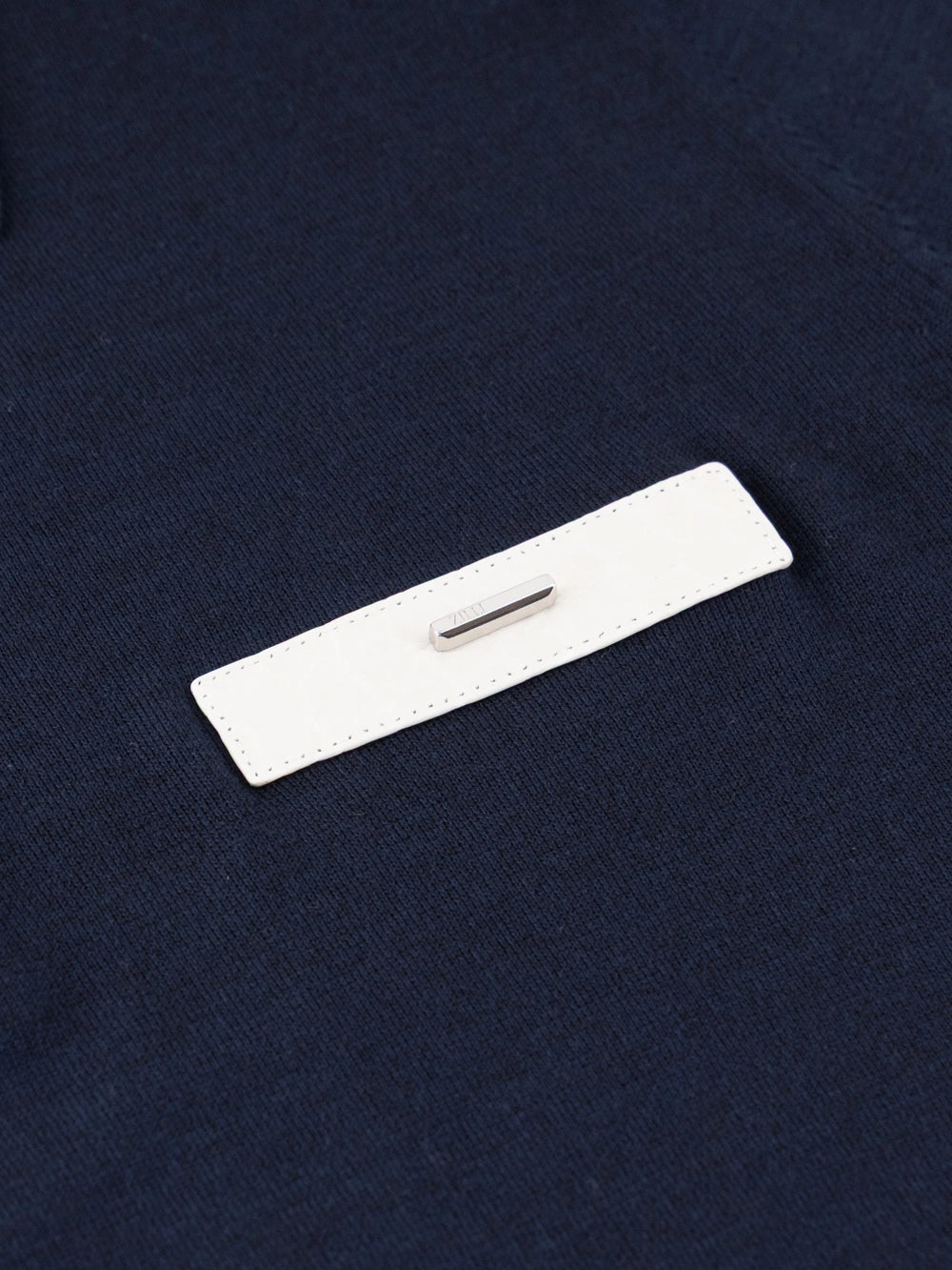 Cotton & Silk Polo with Crocodile Details