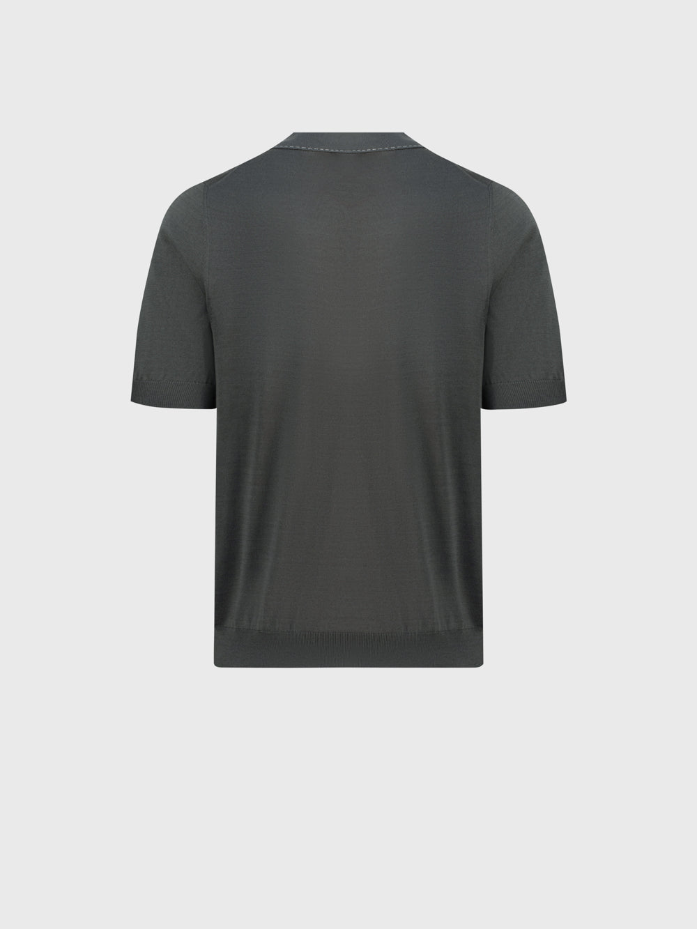 Cotton & Silk Polo with Crocodile Details