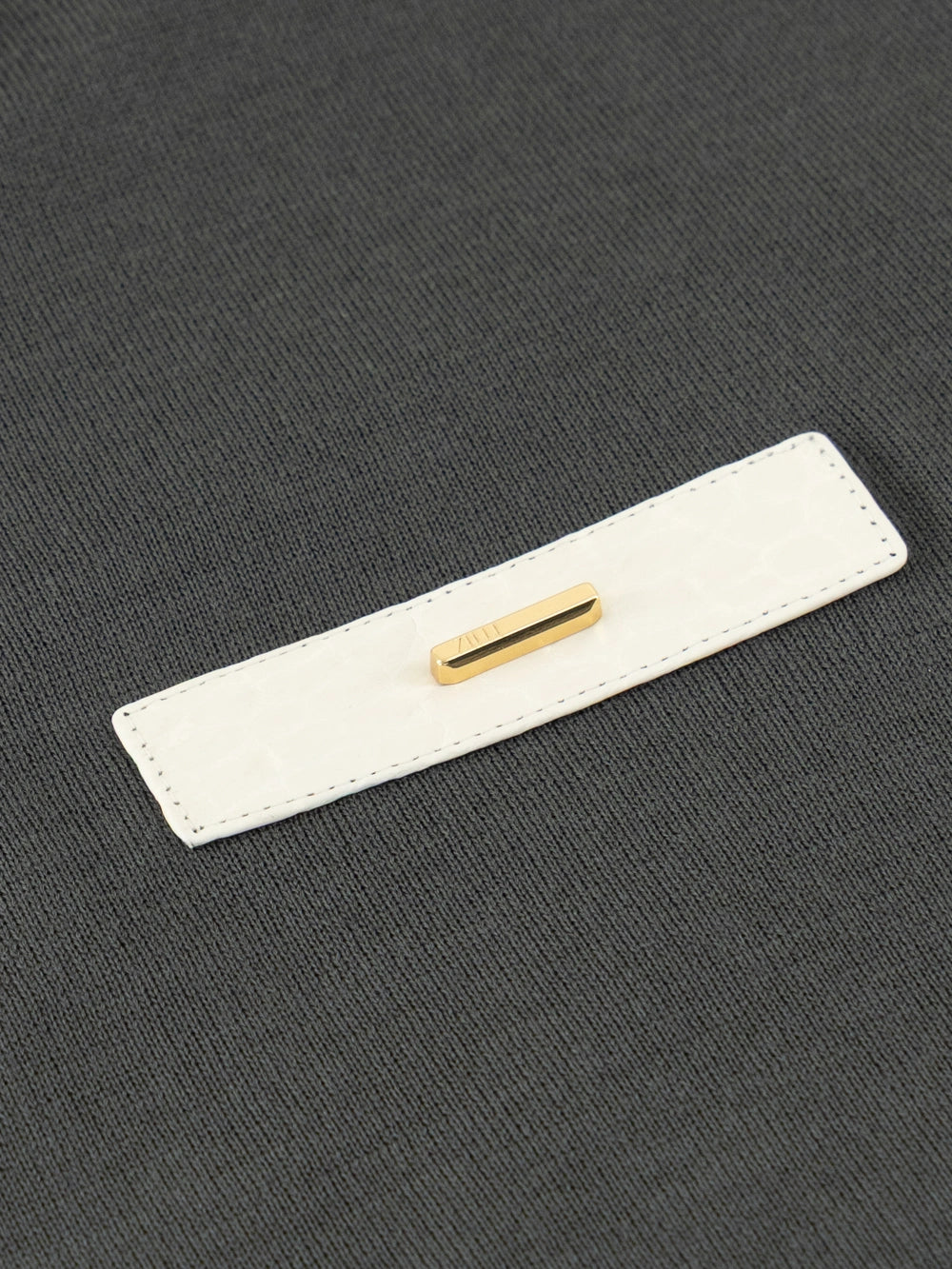 Cotton & Silk Polo with Crocodile Details