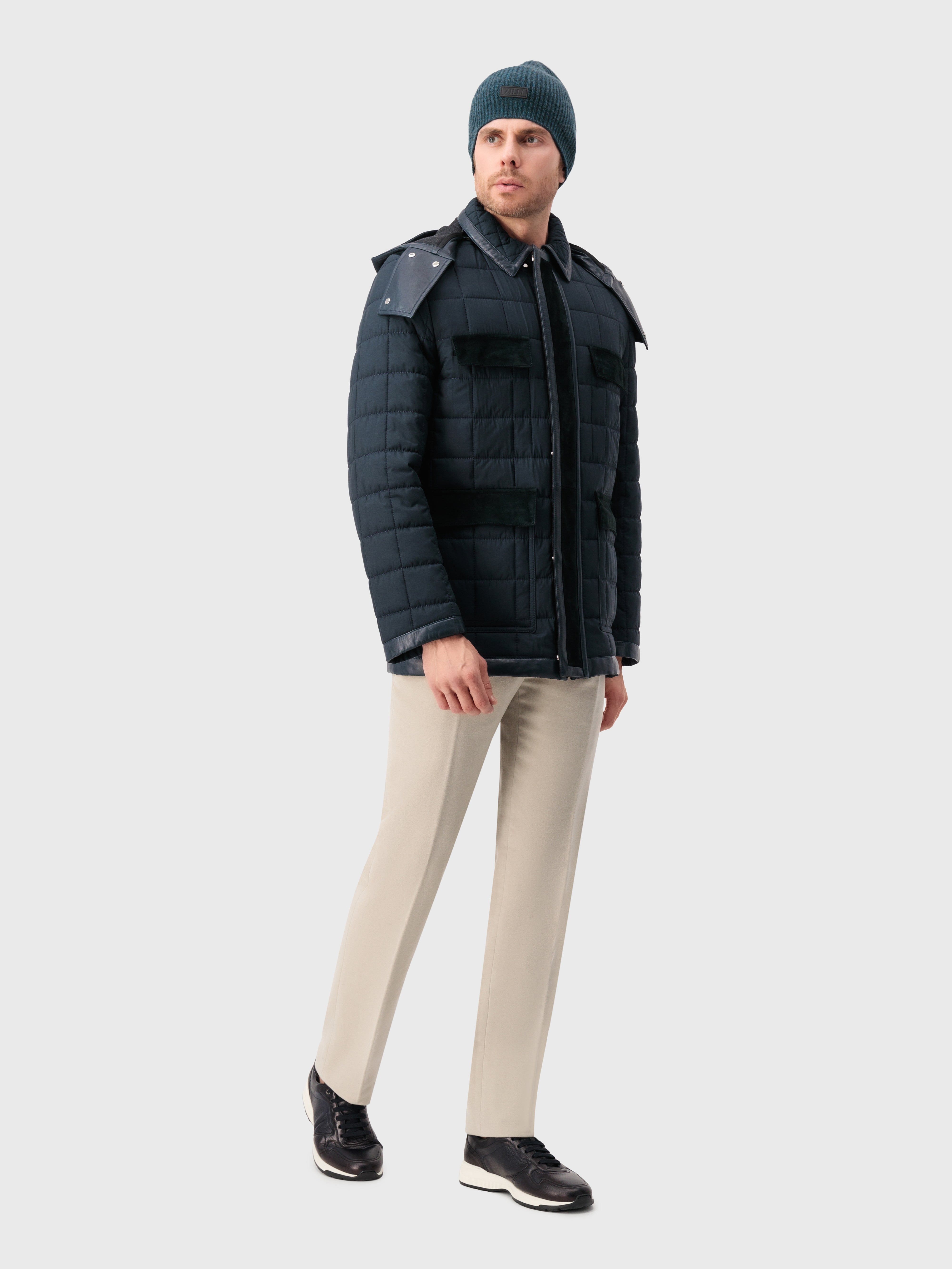 Quilted Parka Dark Green