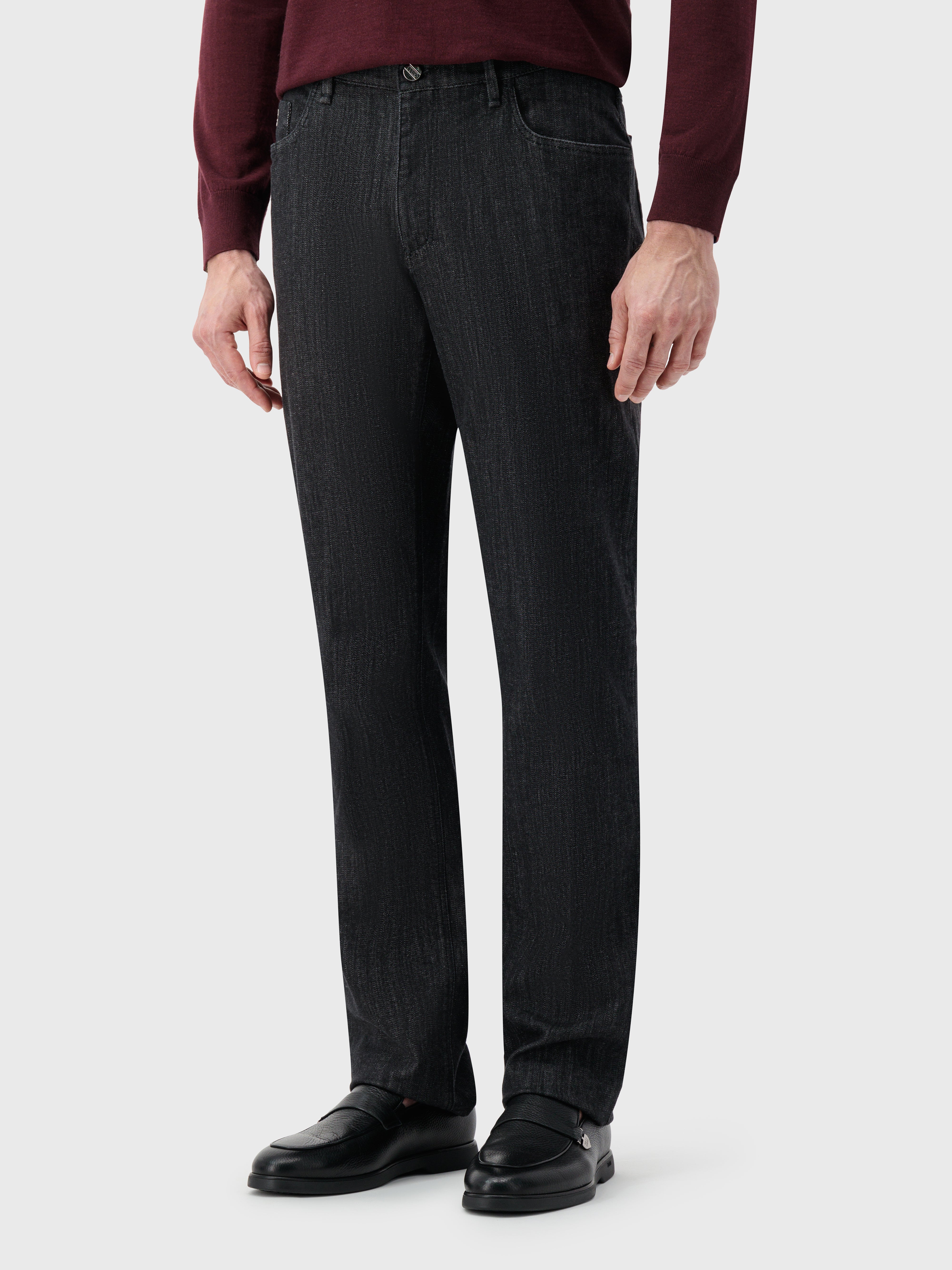 Джинсы из денима черные