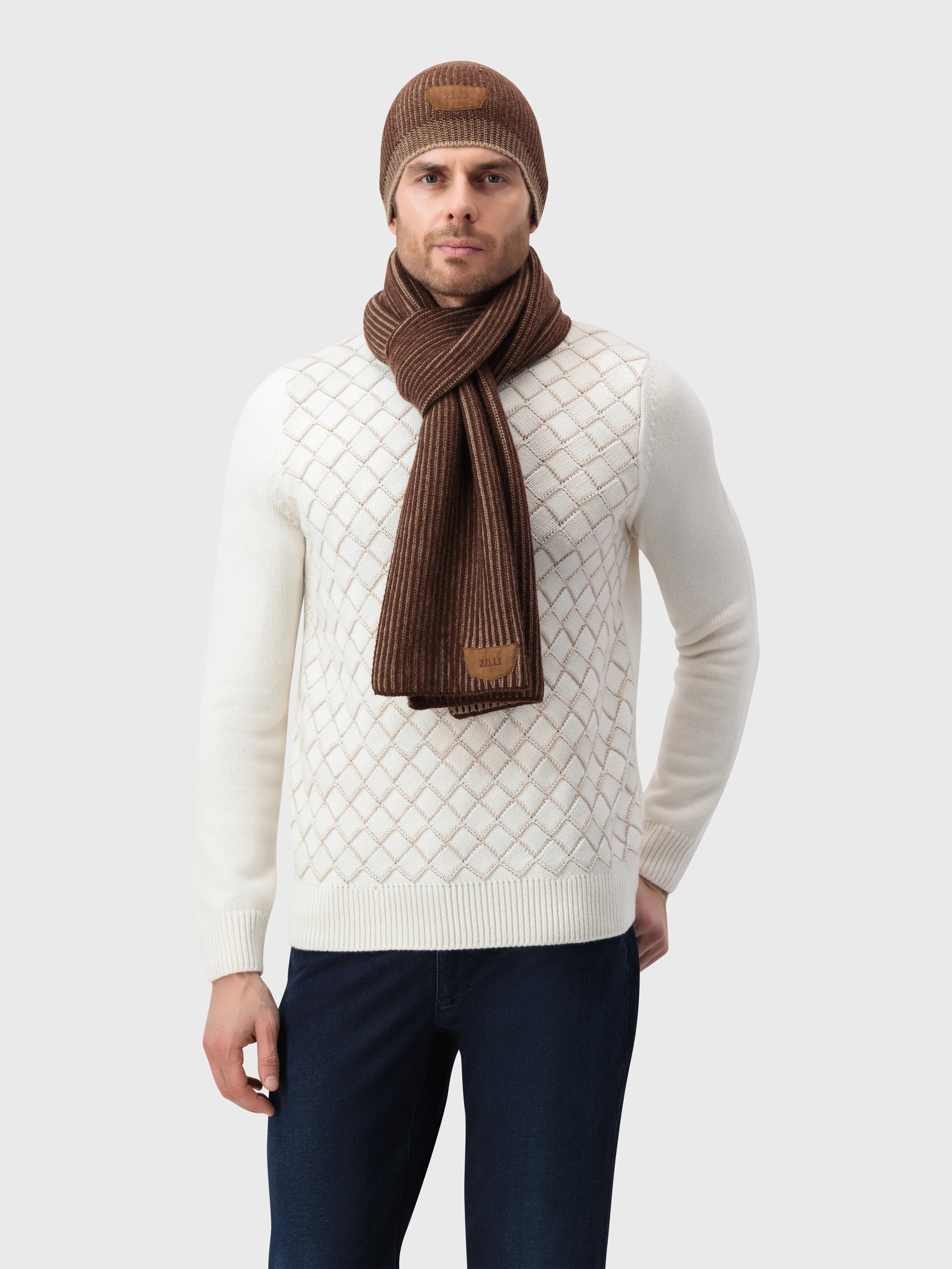 Ребристый шарф - Виски