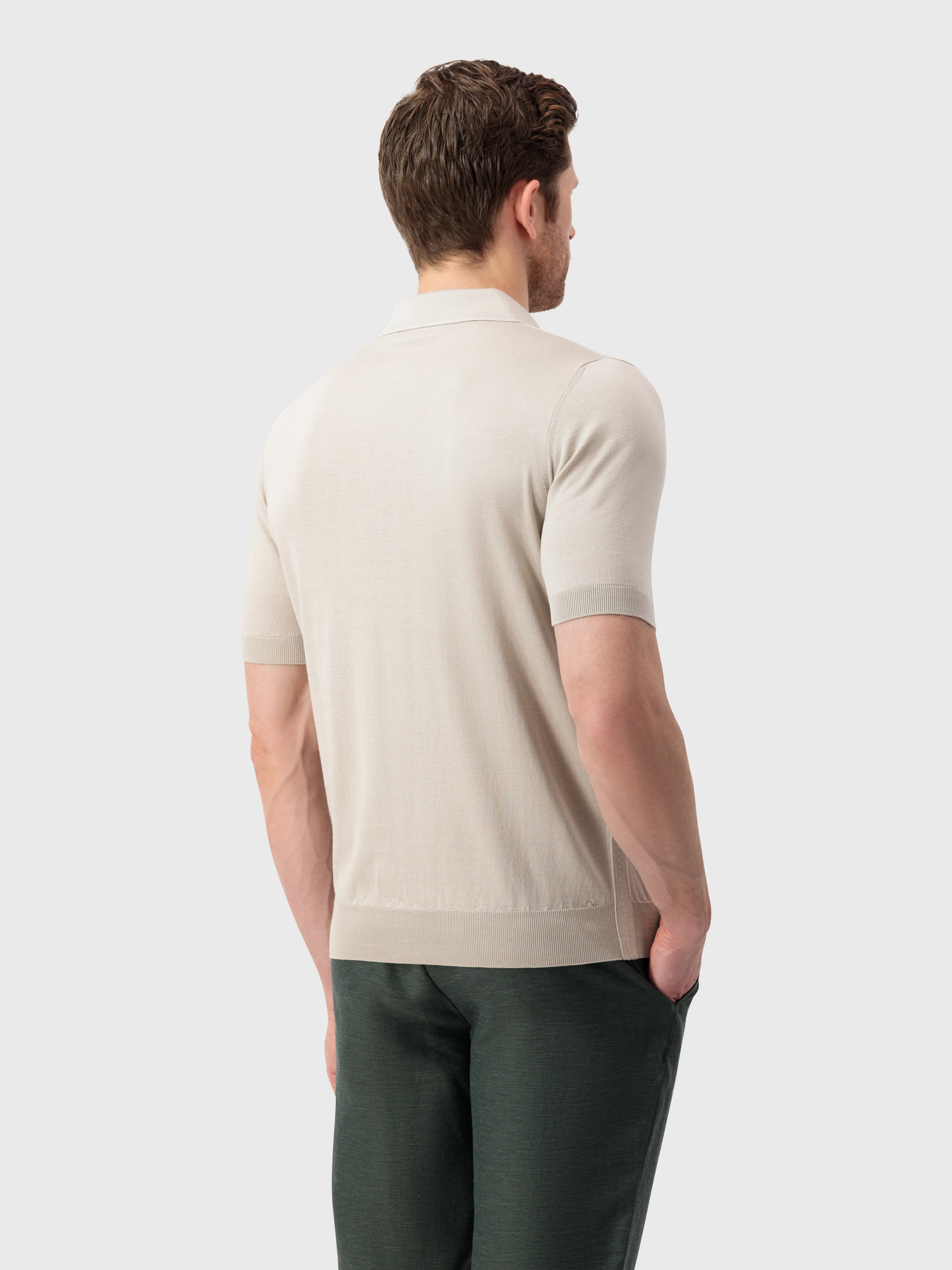 Поло из шелка и хлопка с крокодиловыми узорами - Pale Fawn