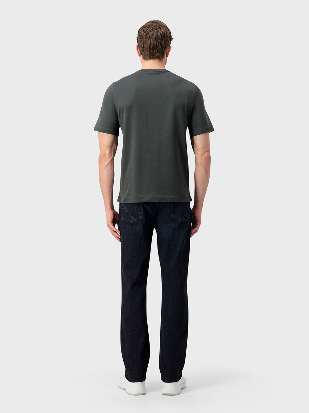 "ZILLI Club Lion" Embroidery Cotton Shirt - Deep Military