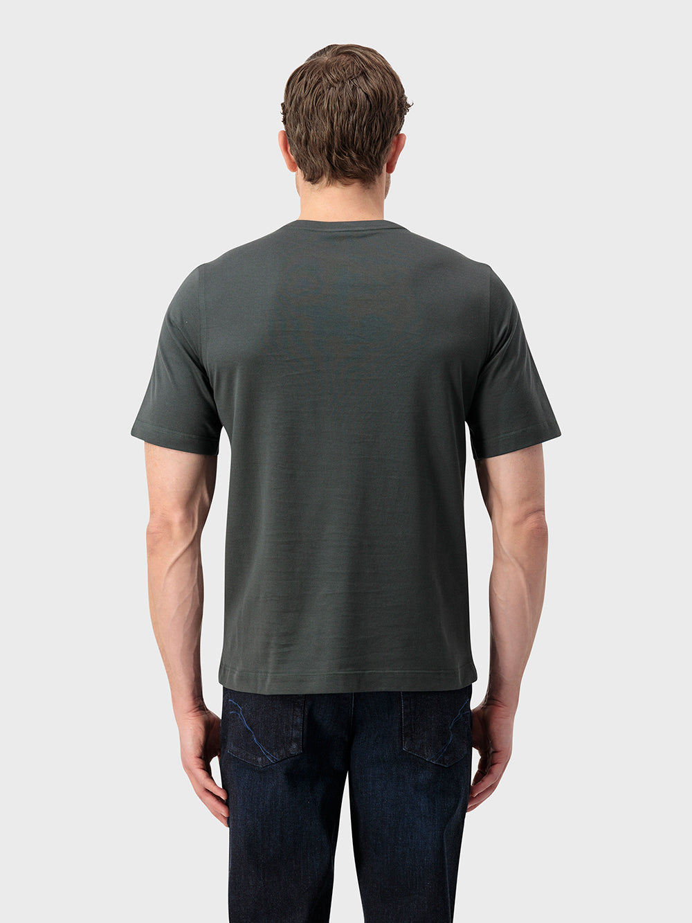 "ZILLI Club Lion" Embroidery Cotton Shirt - Deep Military