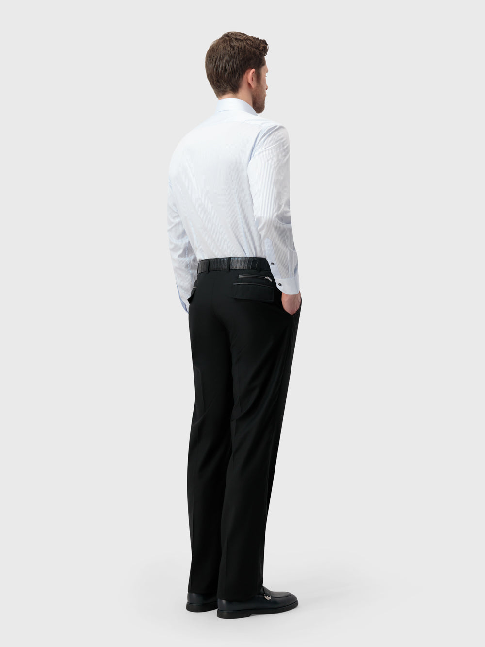 Striped Formal Shirt - Oxford Blue