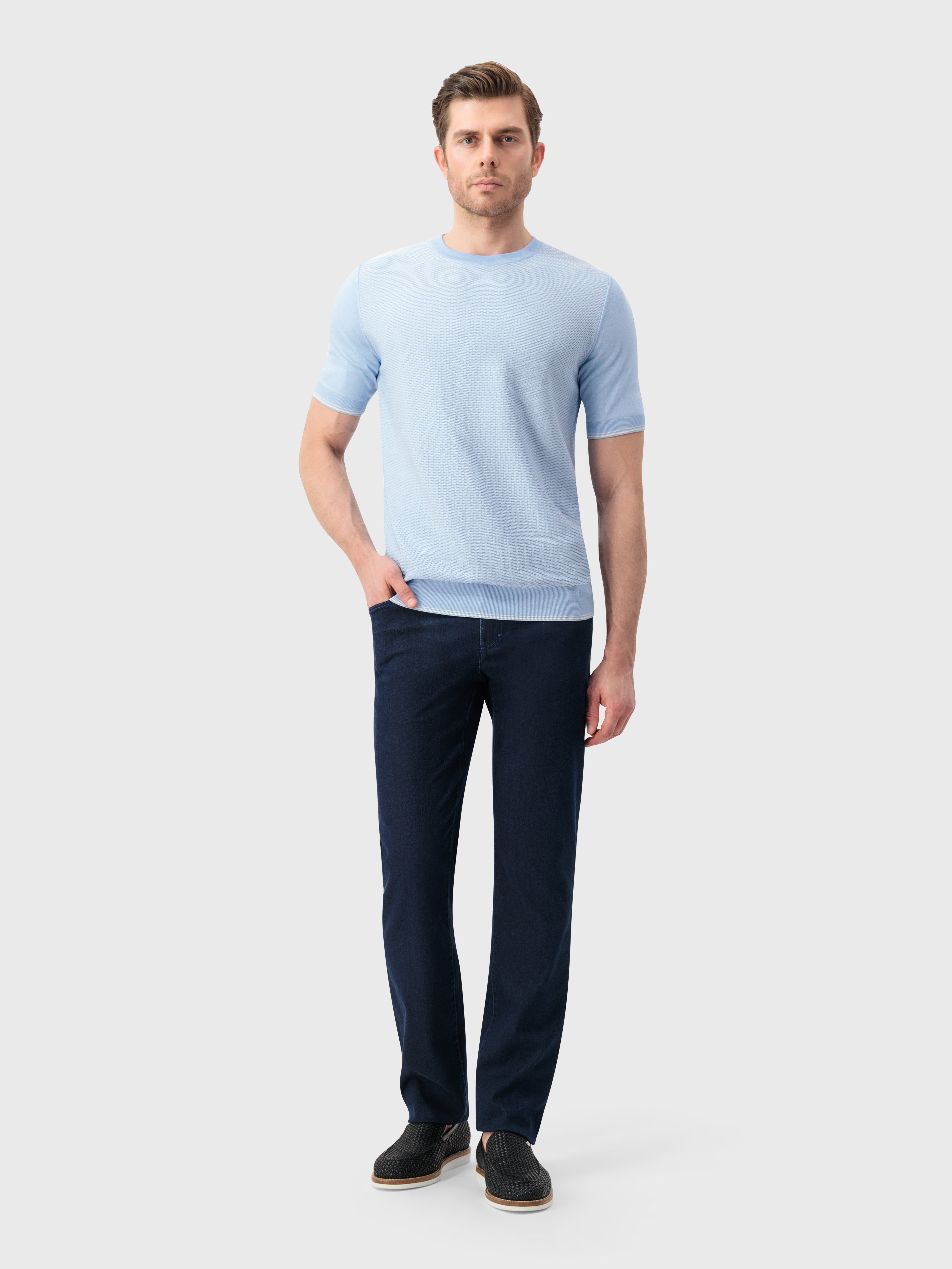 ZILLI Embroidery Denim Cotton Trousers - Blue Jeans