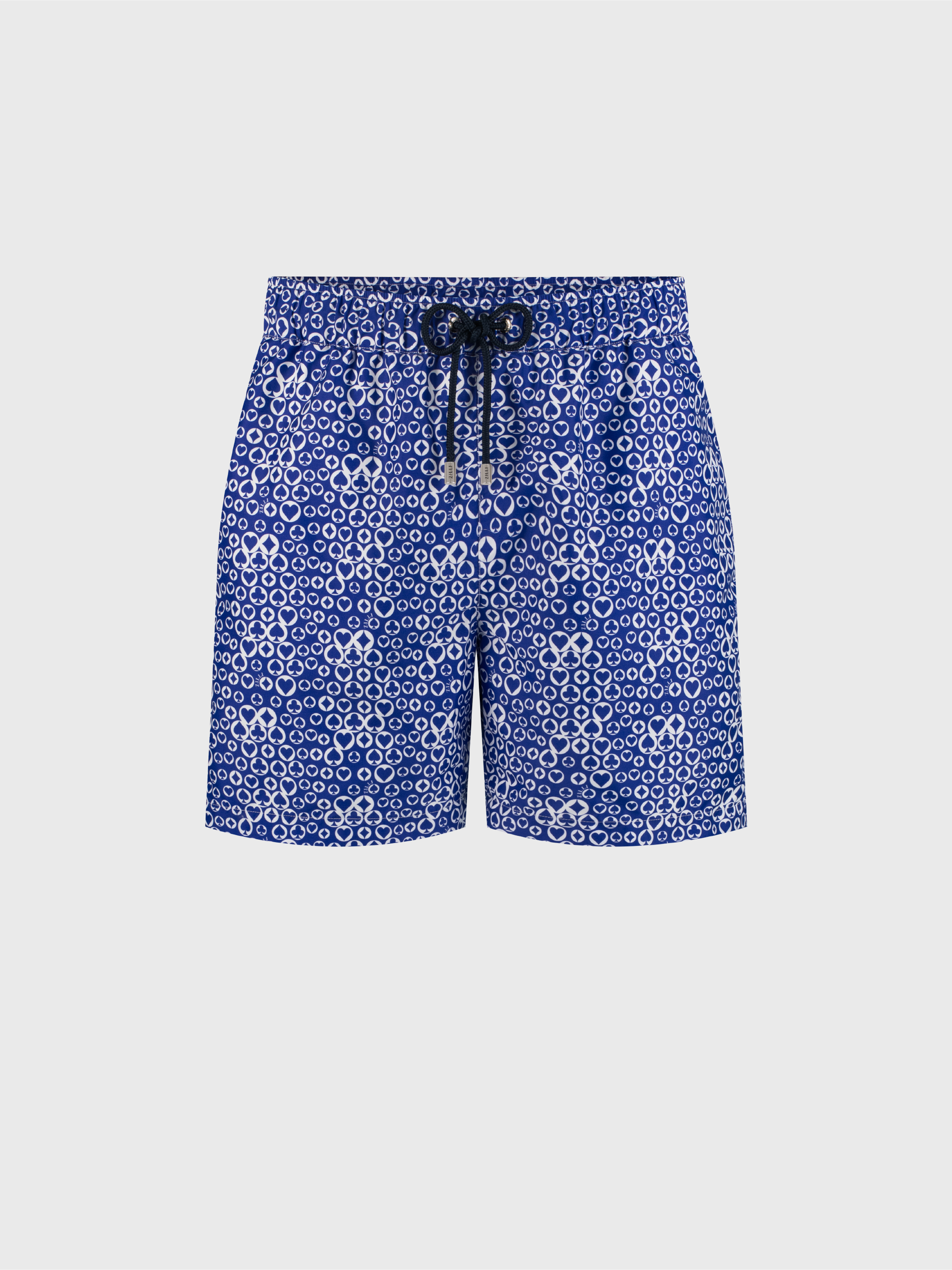 Geometric Pattern Swim Shorts - Blue