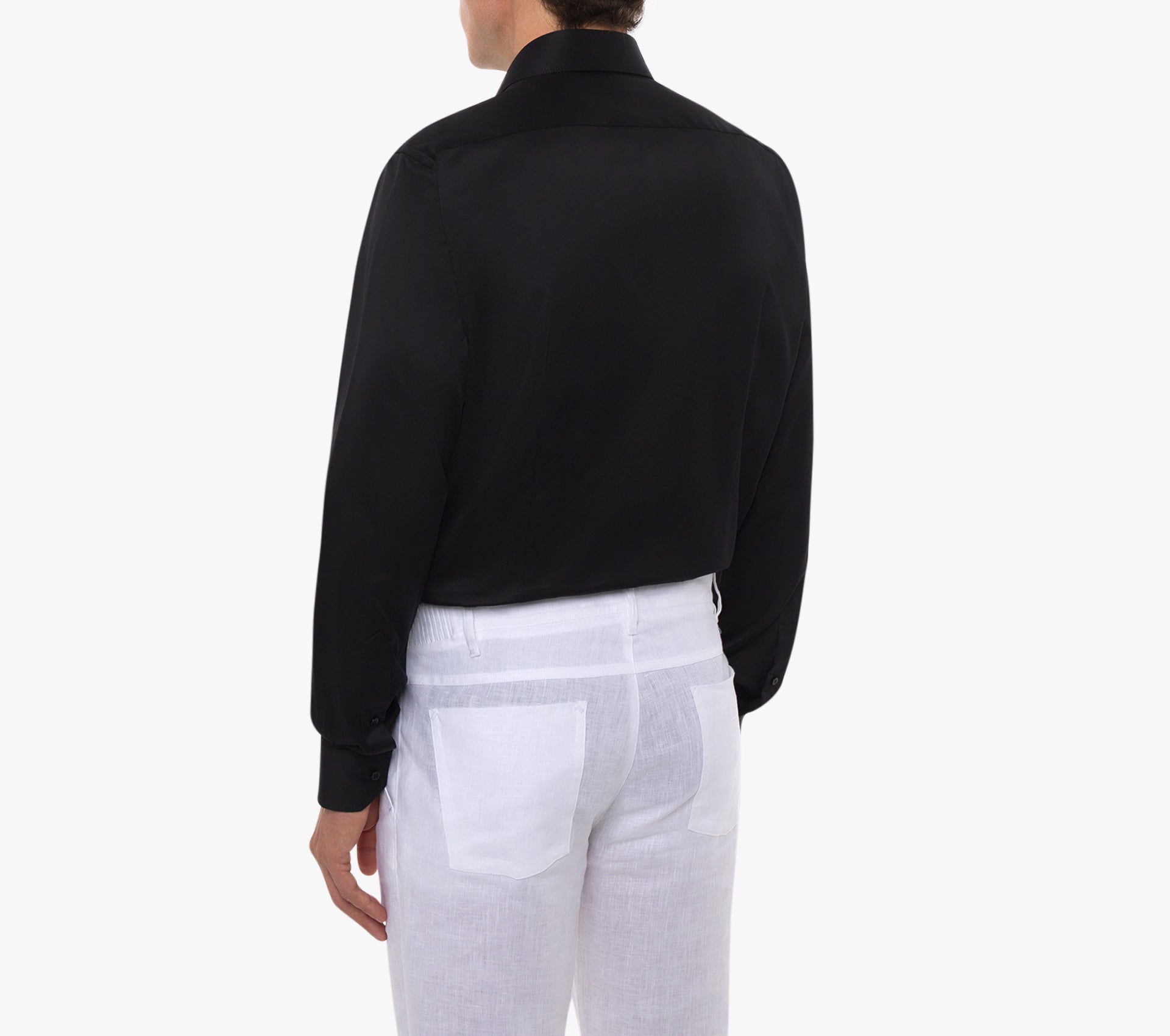 Рубашка с длинным рукавом с тройной строчкой