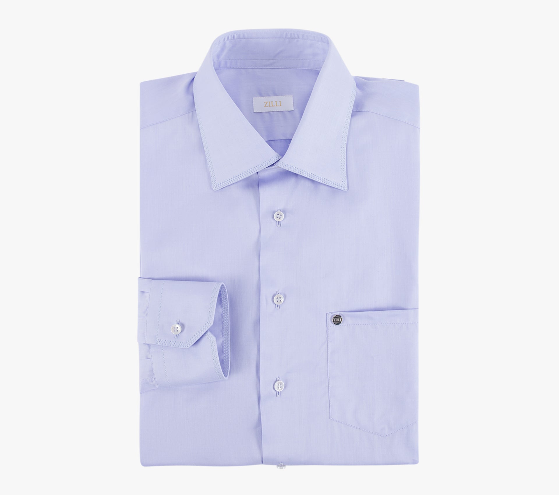 Рубашка с длинным рукавом с тройной строчкой