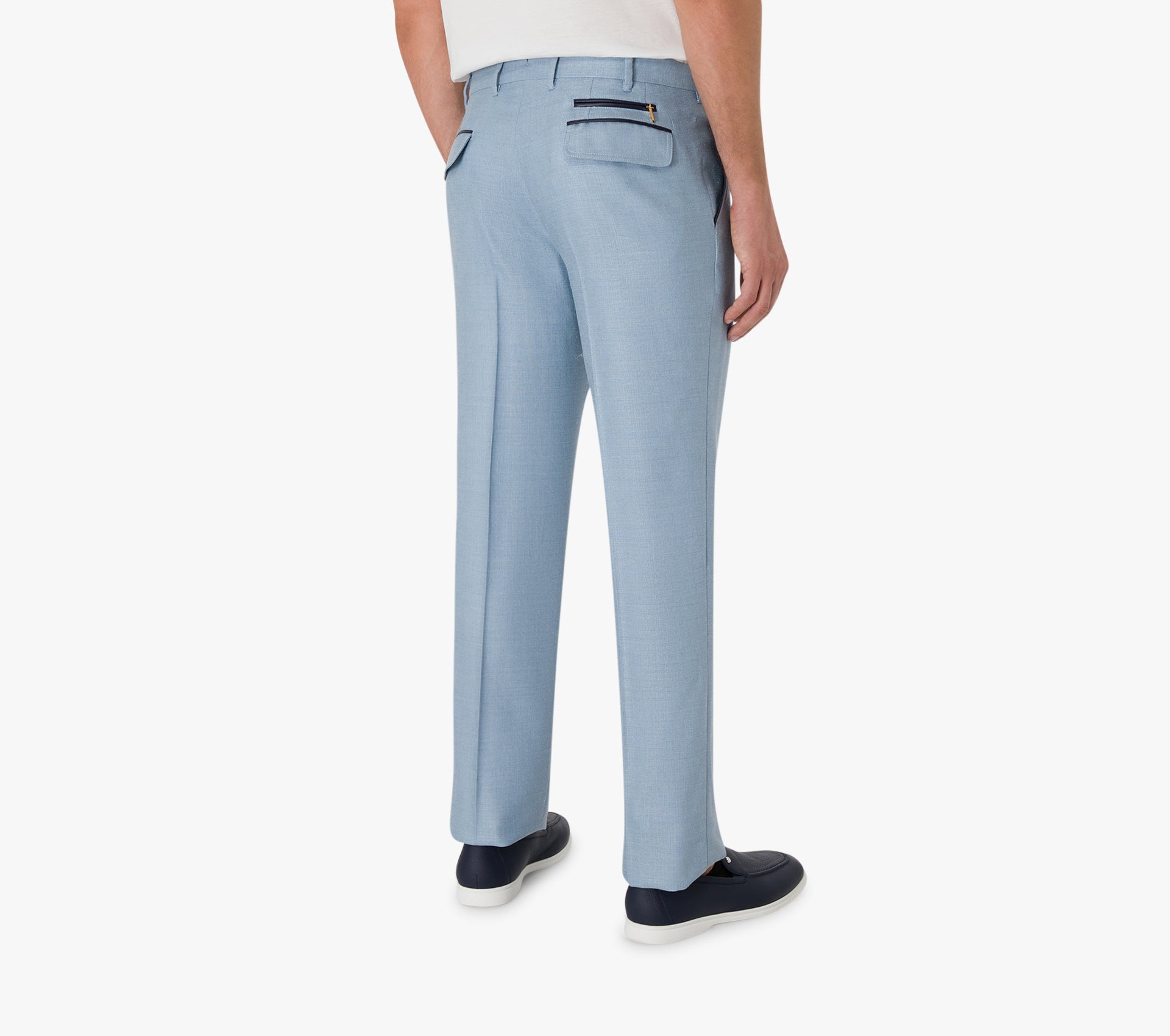 Повседневные брюки из смеси шелка и шерсти