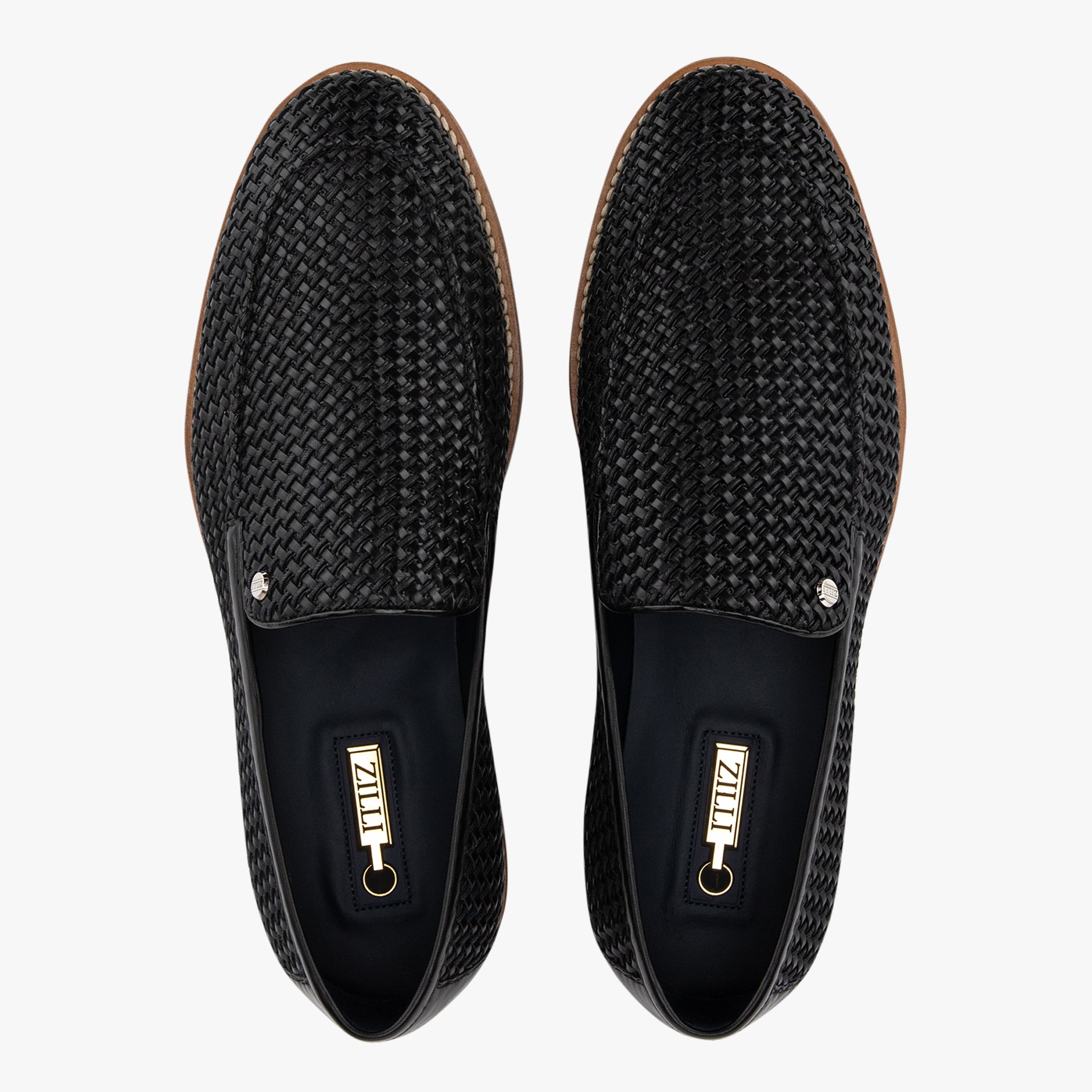 Braided Calfskin & Cotton Loafers