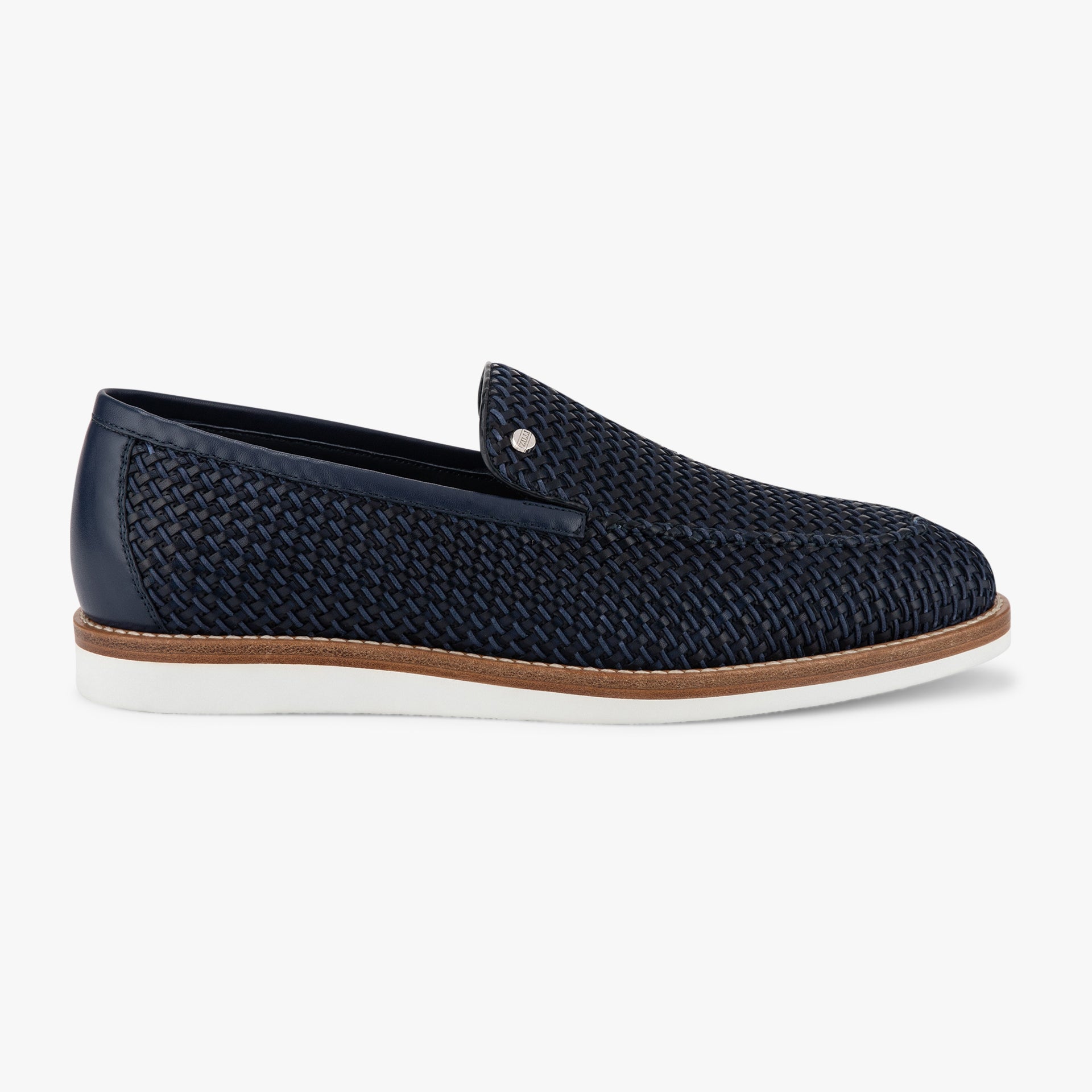 Braided Calfskin & Cotton Loafers