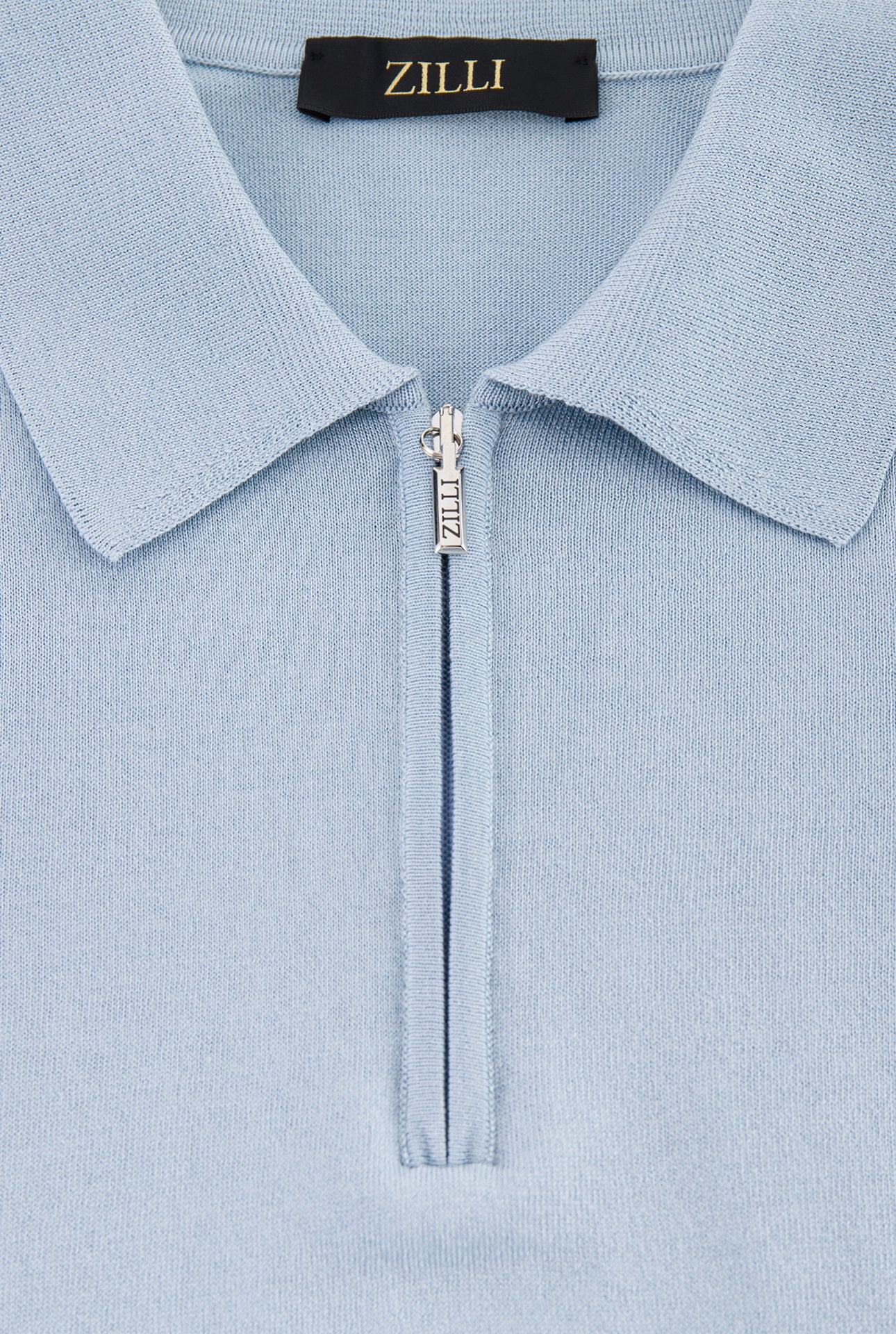 Рубашка-поло на молнии с надписью Zilli