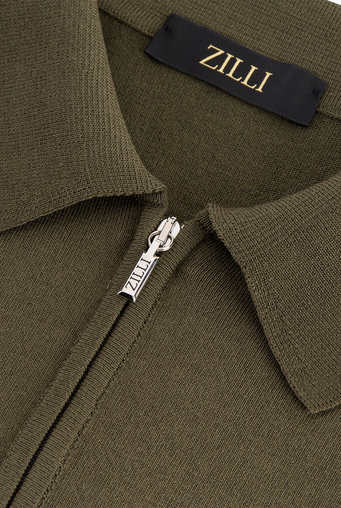 Рубашка-поло на молнии с надписью Zilli