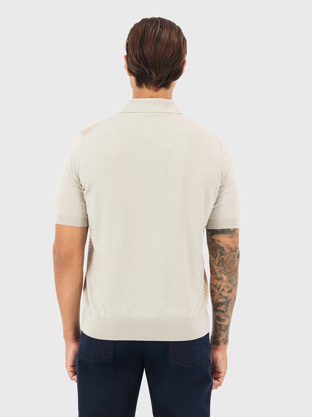 Полосатое поло с короткими рукавами