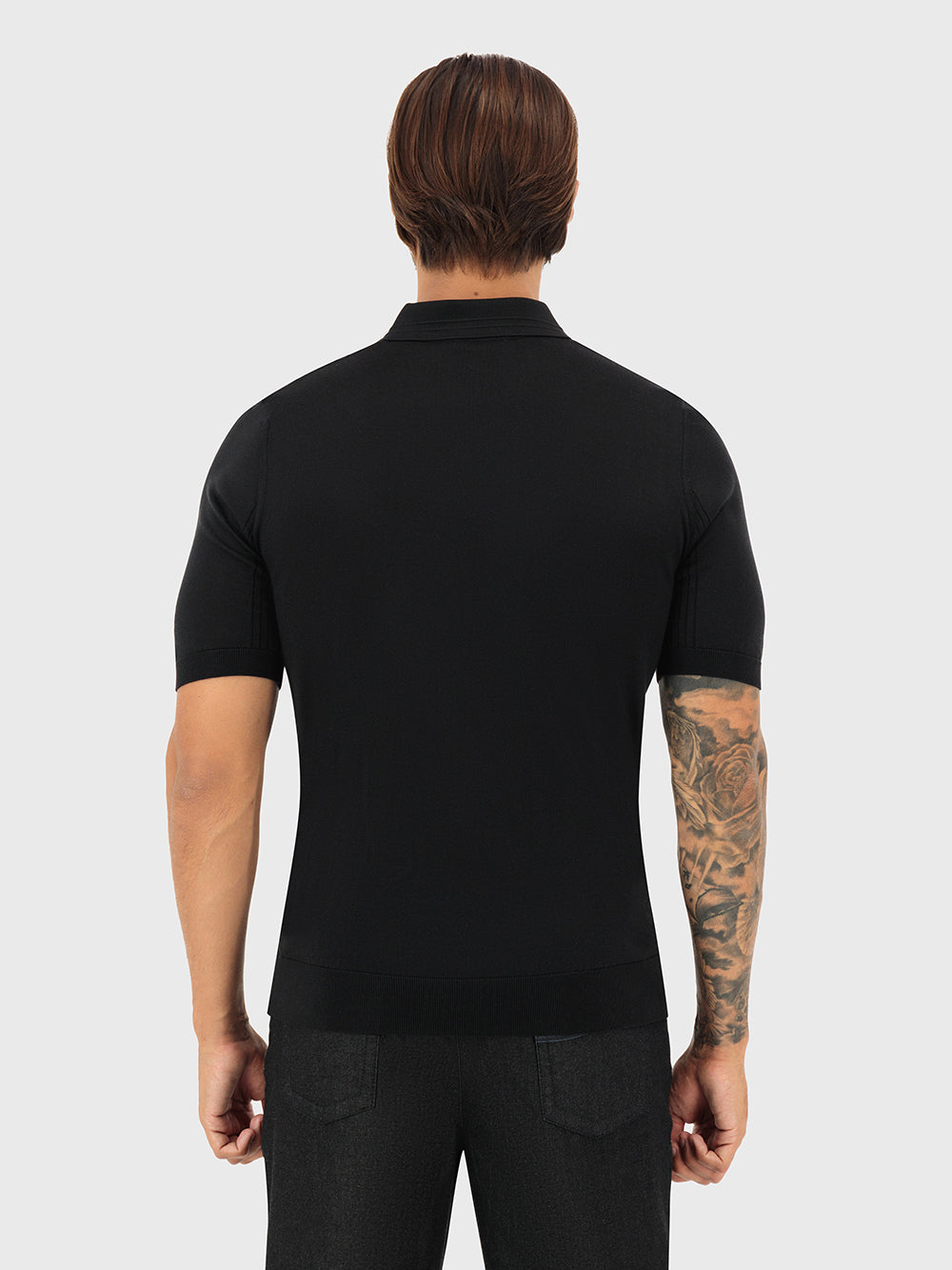 Шелковая рубашка-поло на молнии