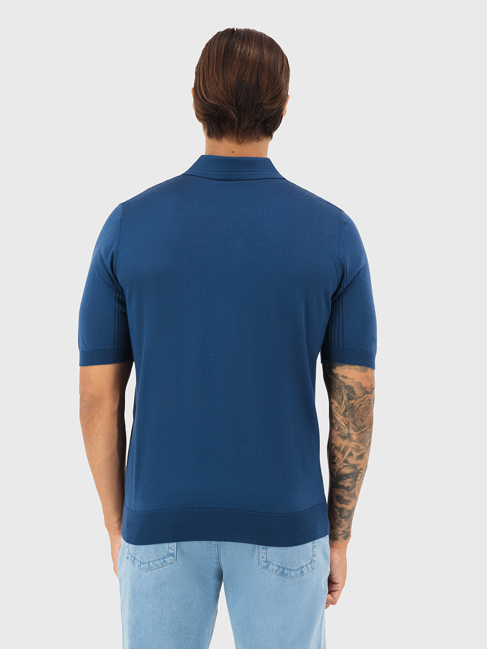 Шелковая рубашка-поло на молнии