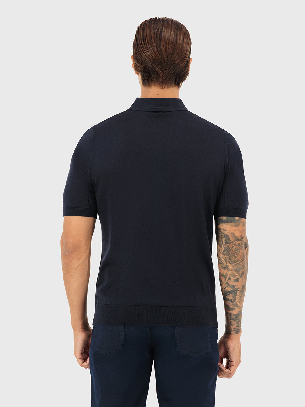 Шелковая рубашка-поло на молнии