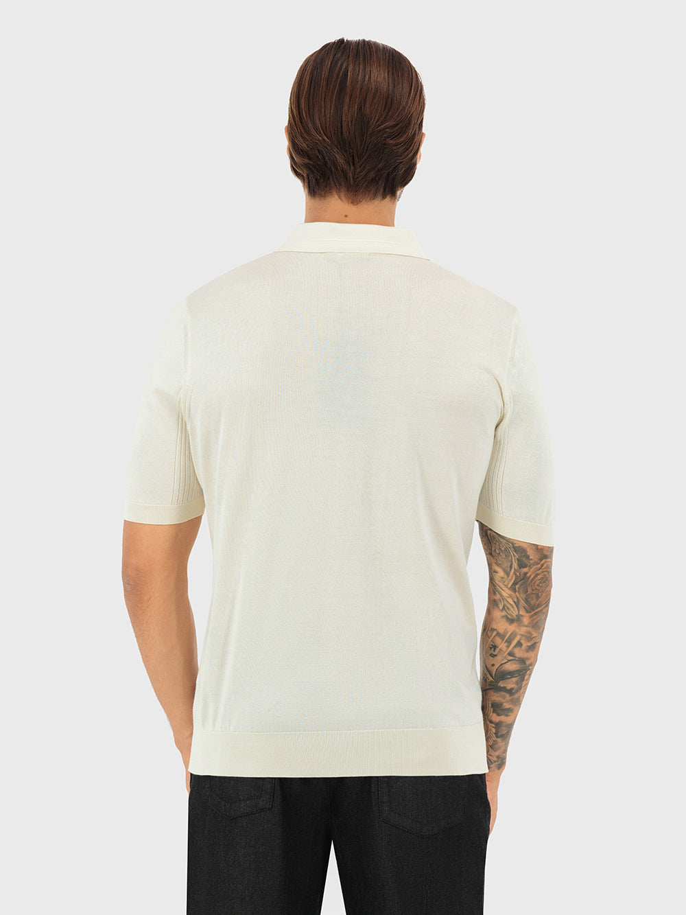 Шелковая рубашка-поло на молнии