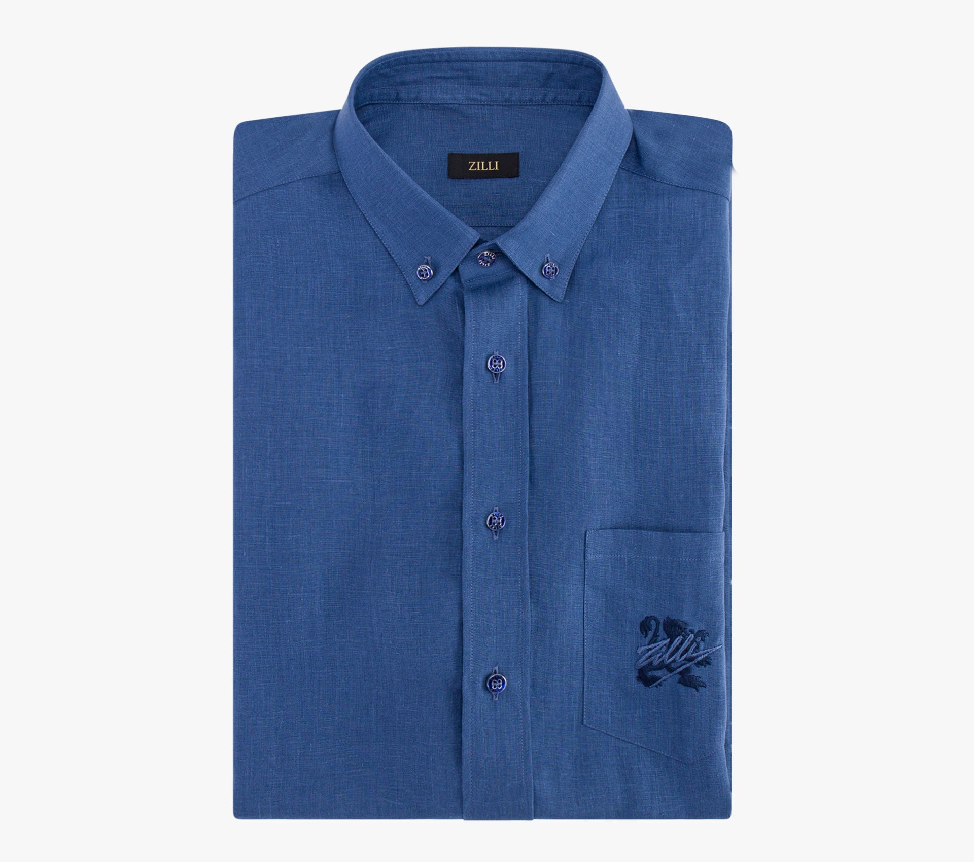 Рубашка с короткими рукавами и фирменной вышивкой